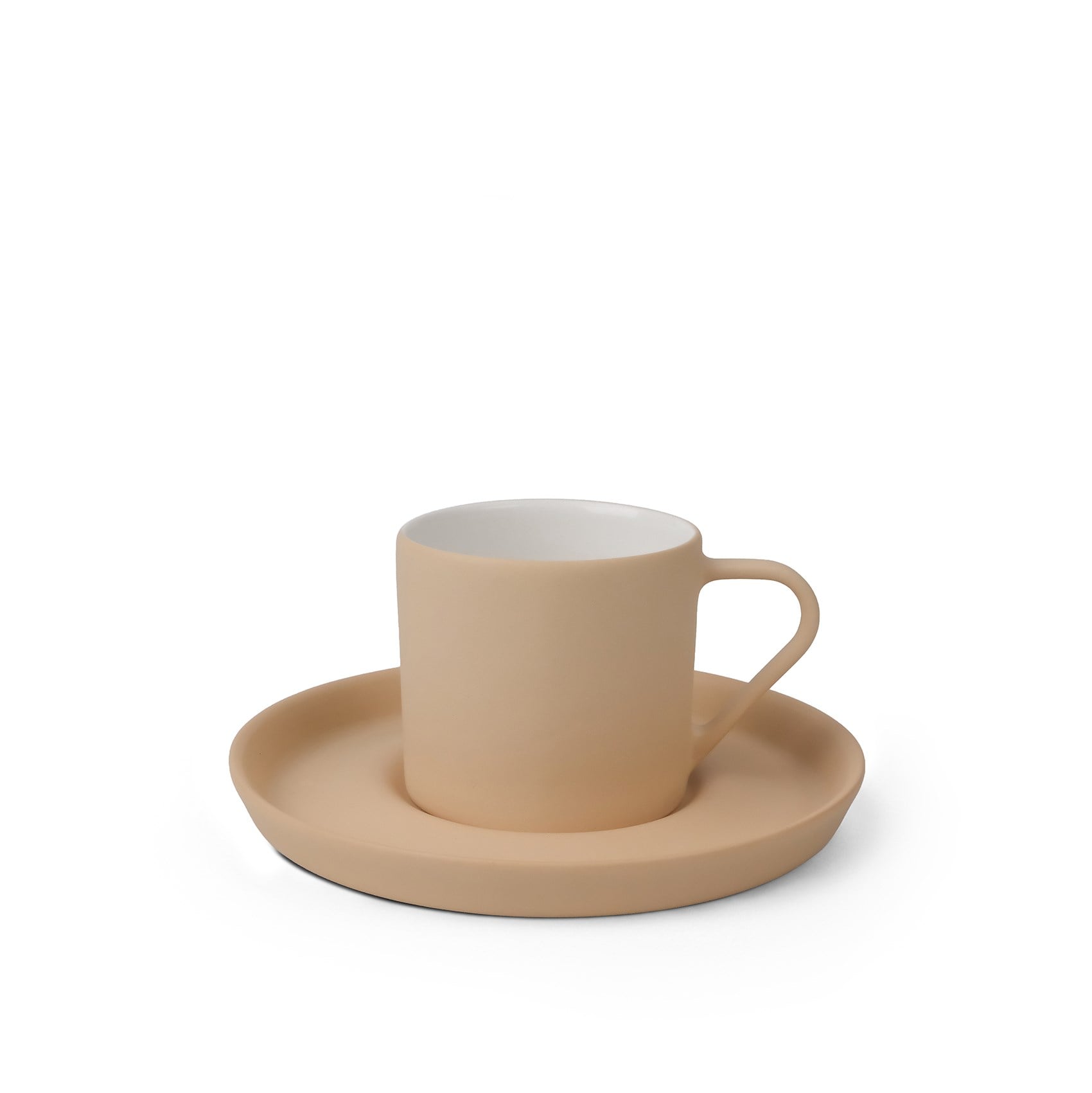 Nest Tabaklı Kahve Fincanı 90 ml Saman-Saman&Fildişi