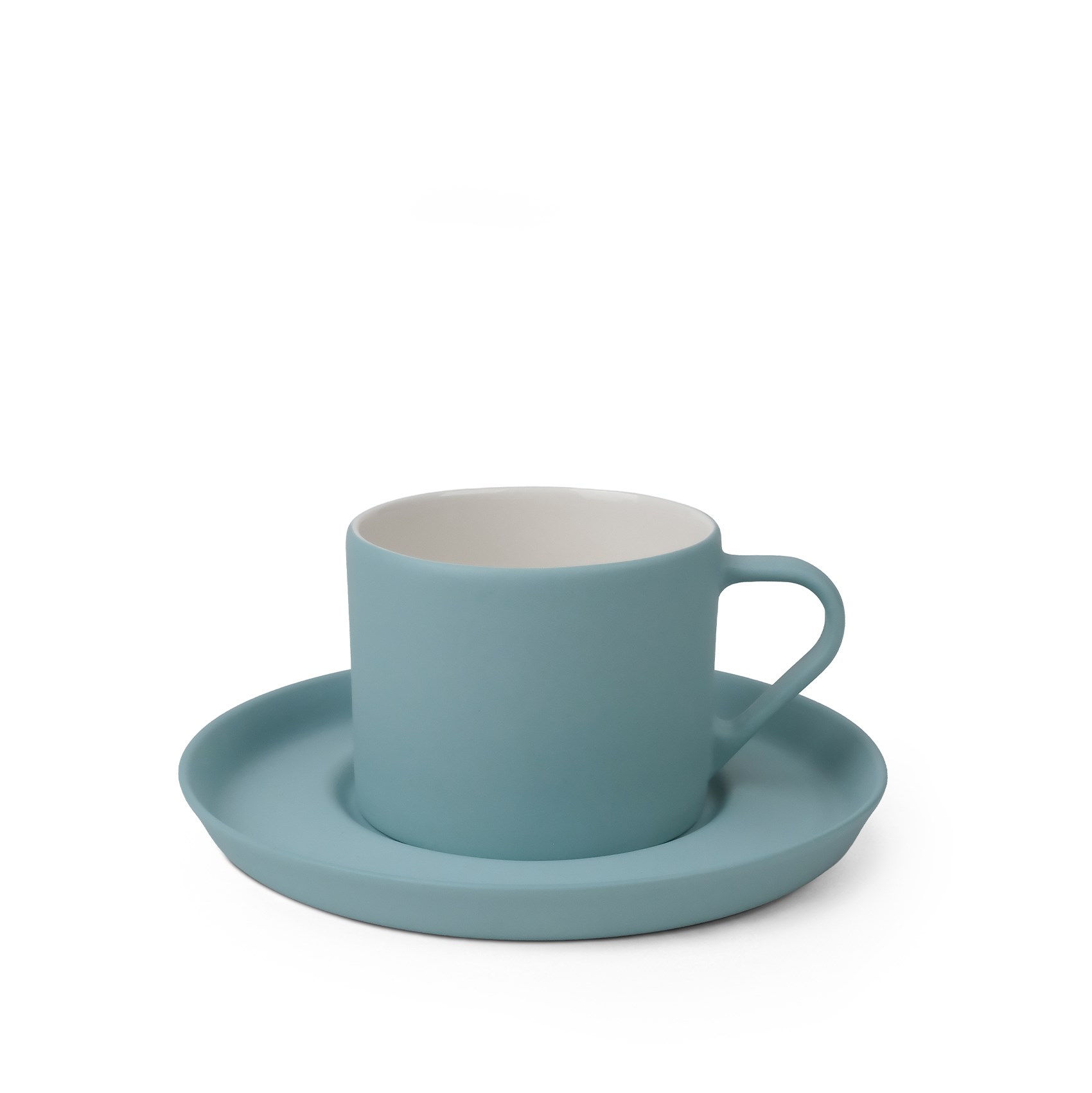 Nest Tabaklı Kahve/Çay Fincanı 180 ml Aqua-Aqua&Fildişi