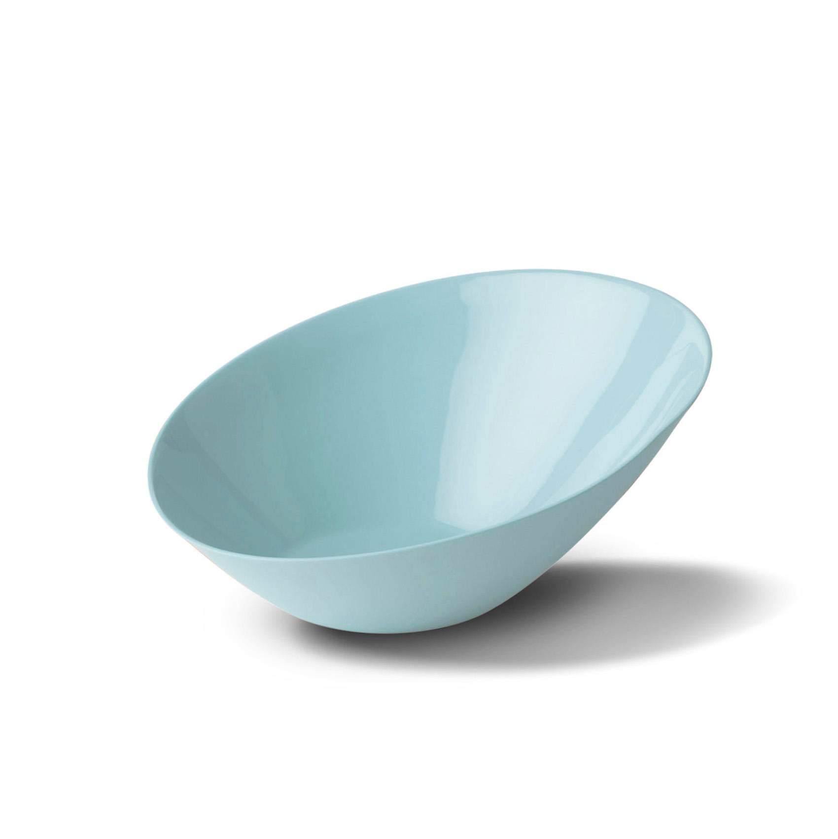 Oval Büyük Boy Kase Tek Renk Aqua
