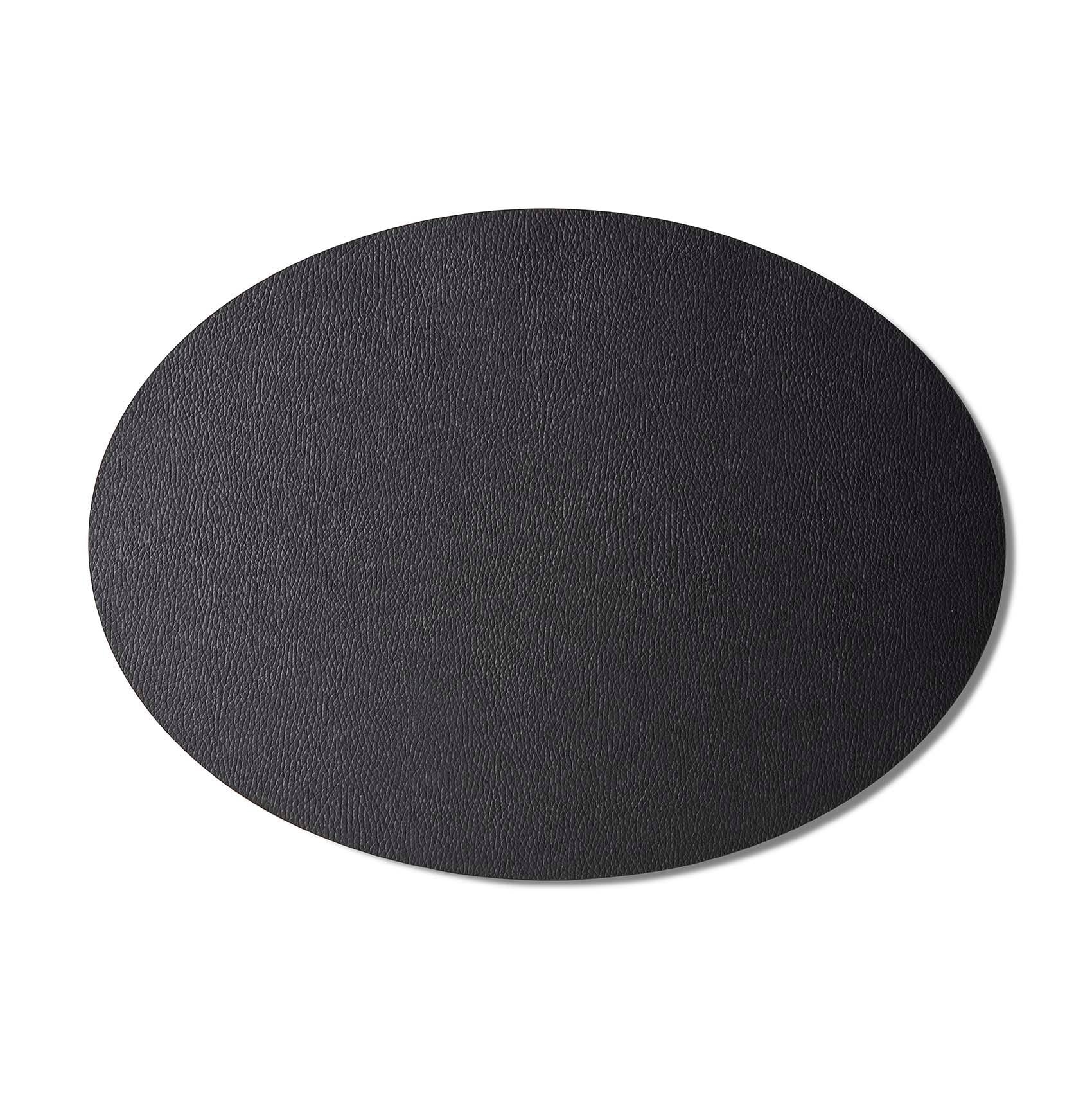 Oval Deri Amerikan Servis Siyah