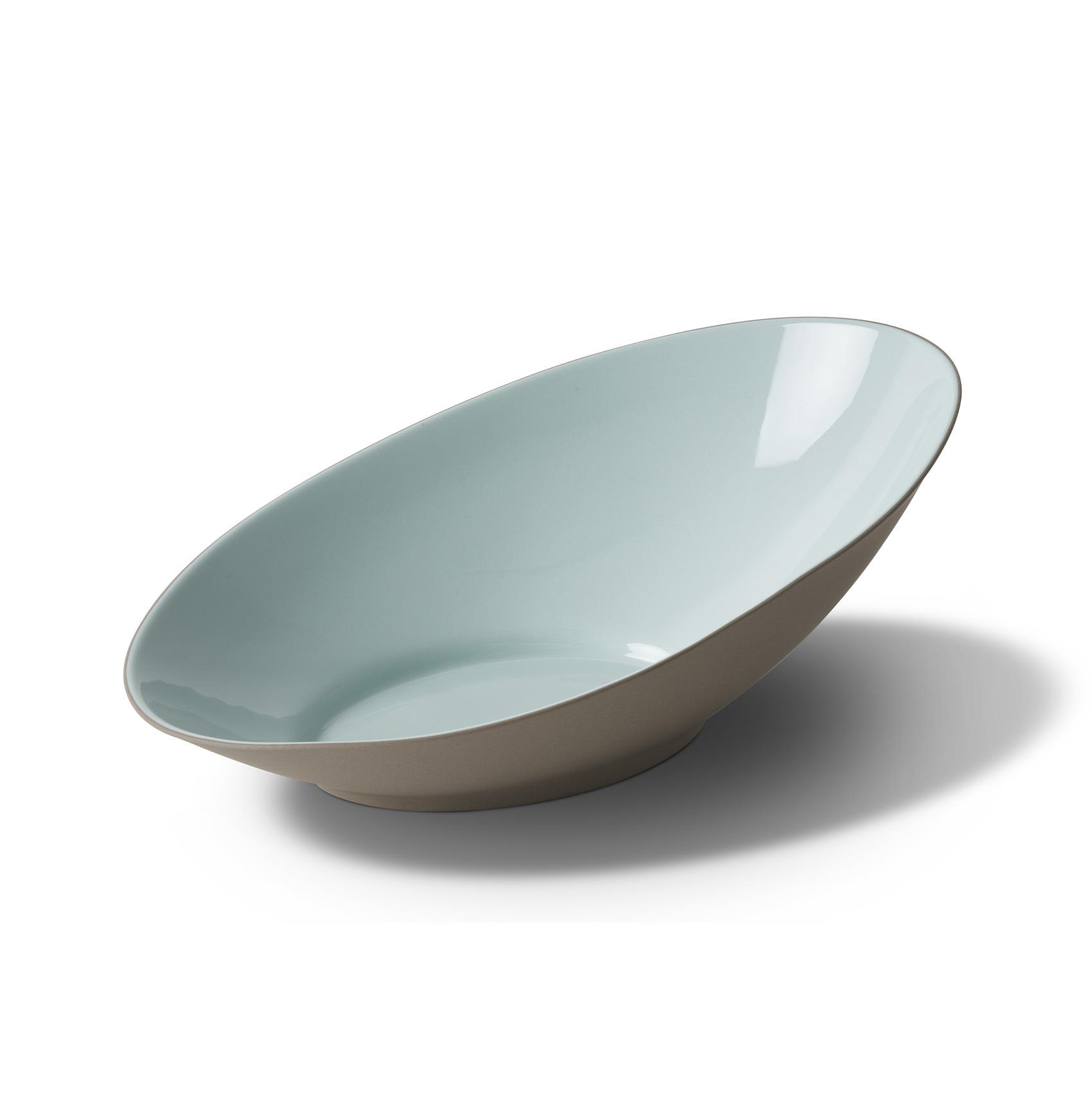 Oval Salata Kasesi Çift Renk Taş & Aqua