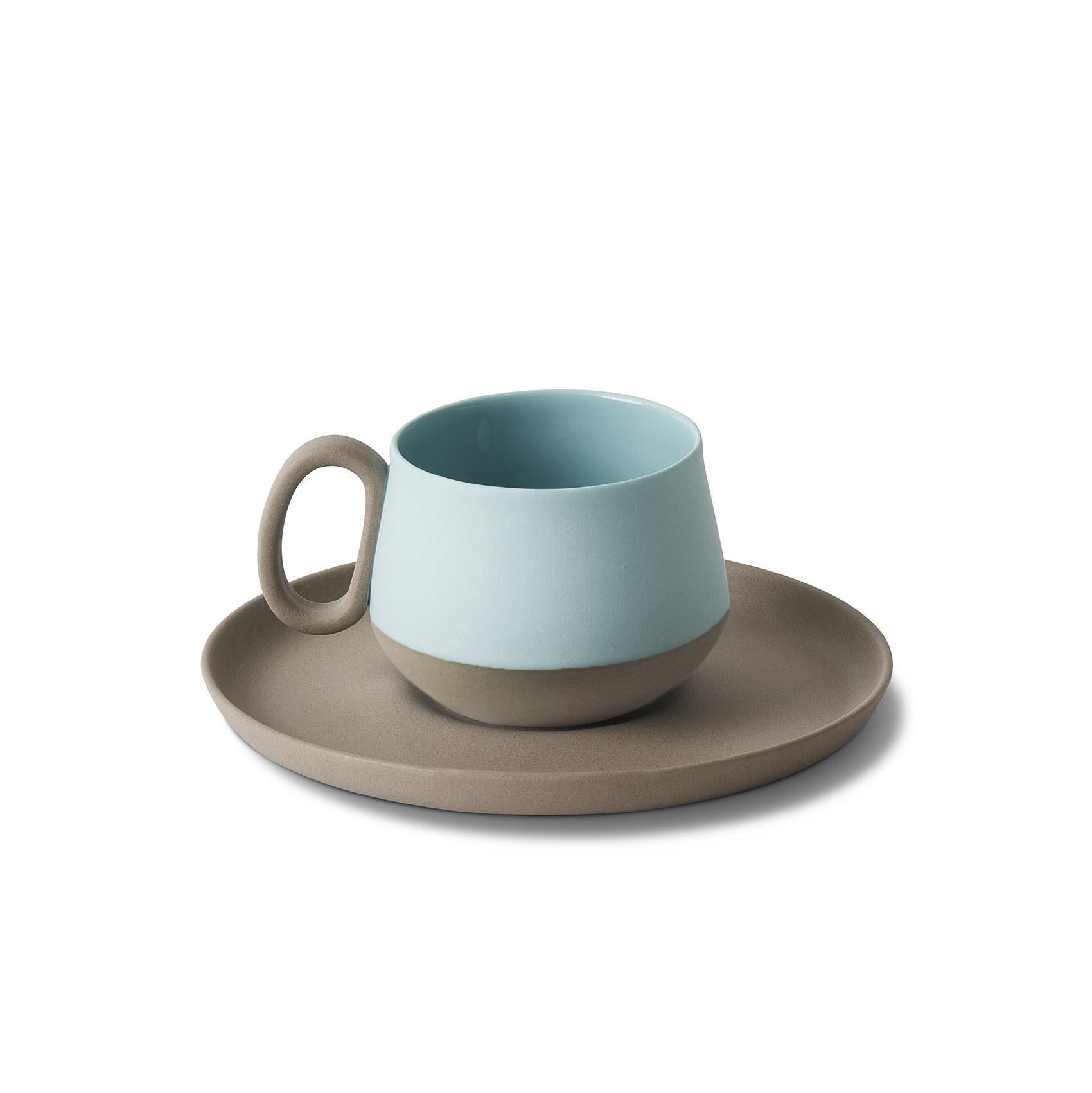 Tube Tabaklı Kahve Fincanı Taş - Taş & Aqua
