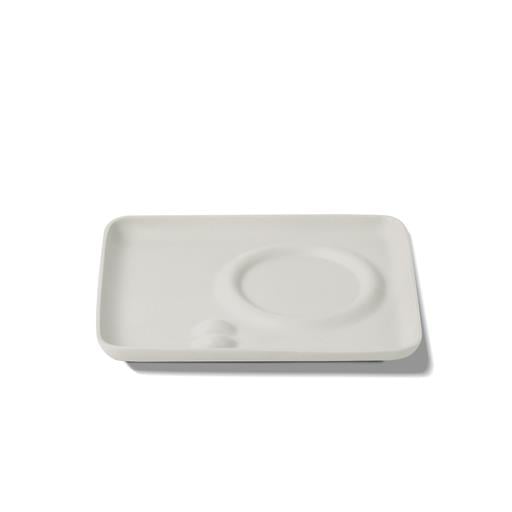 Dikdörtgen Çay Sunum Tabağı Tek Renk Fildişi