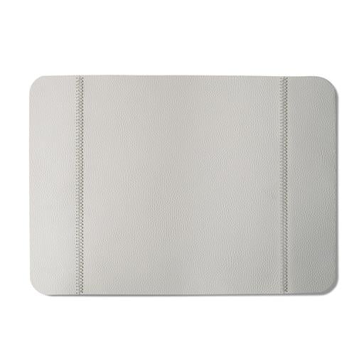 Dikdörtgen Dikişli Deri Amerikan Servis Gri