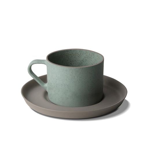 Nest Glitter Tabaklı Kahve/Çay Fincanı 180 ml Taş-Pırıltılı Nil