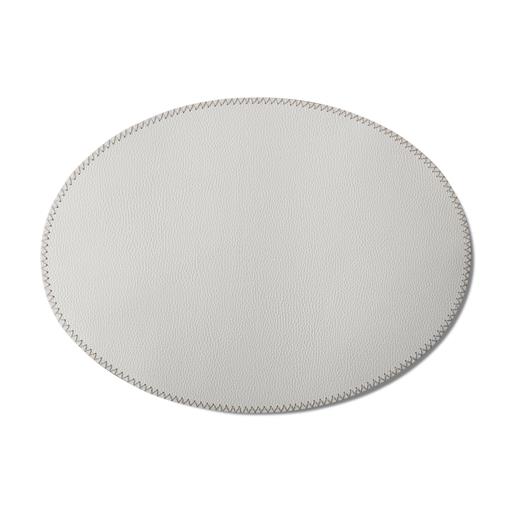 Oval Dikişli Deri Amerikan Servis Gri