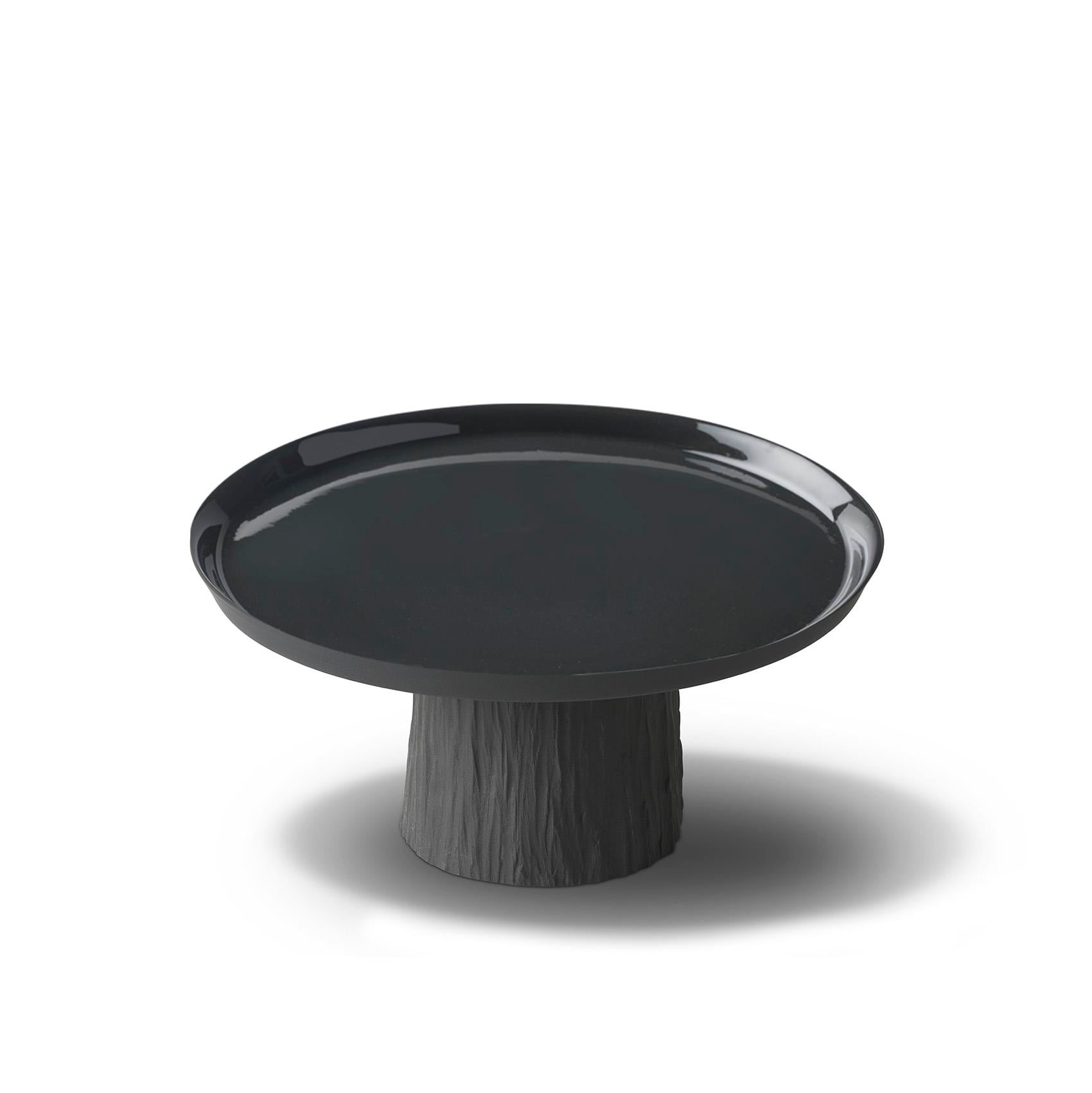Tree Round Medıum Cake Salver Black-black