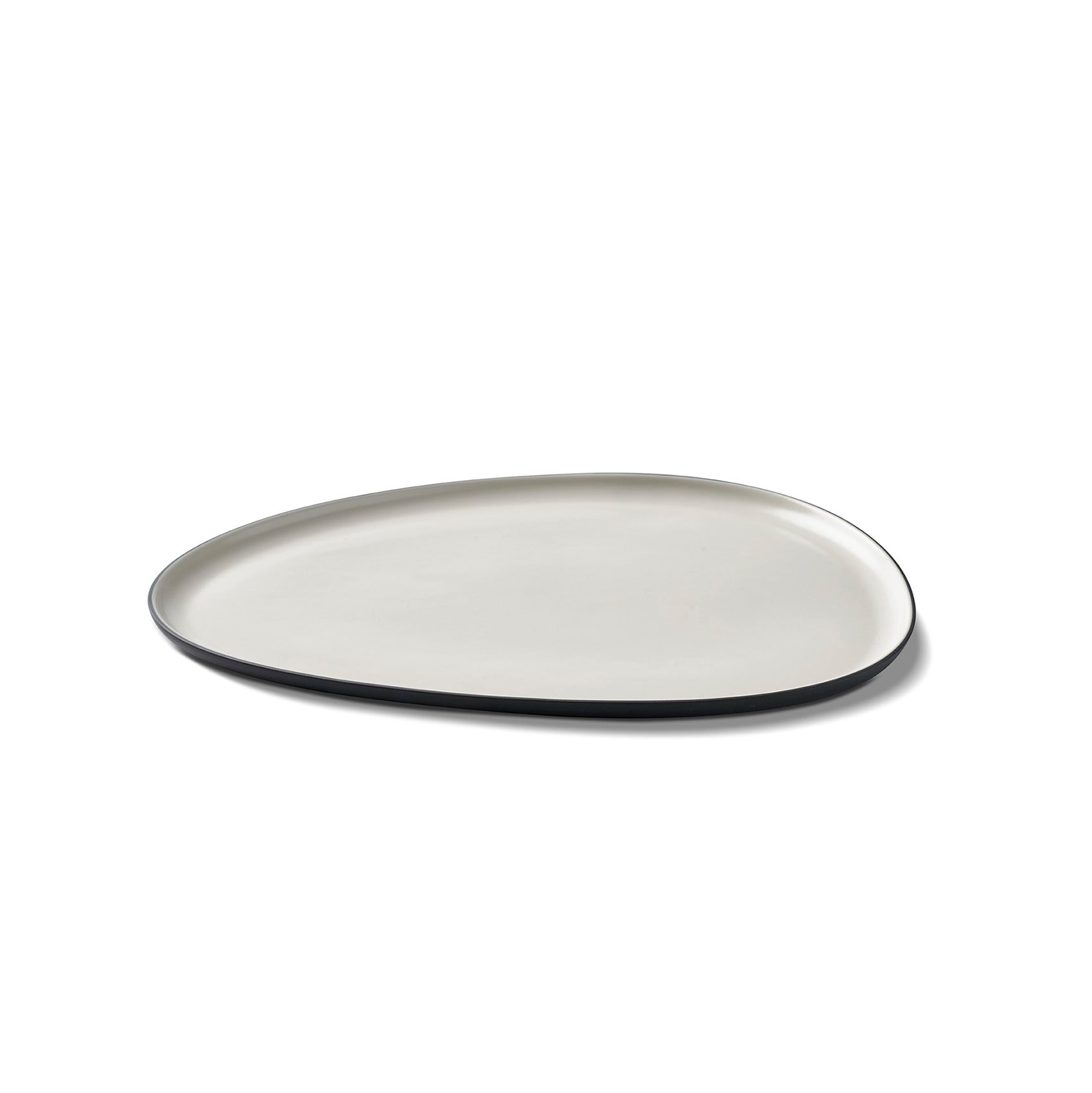 Amorphous Starter Plate Double Colour 30 cm Black & Ivory