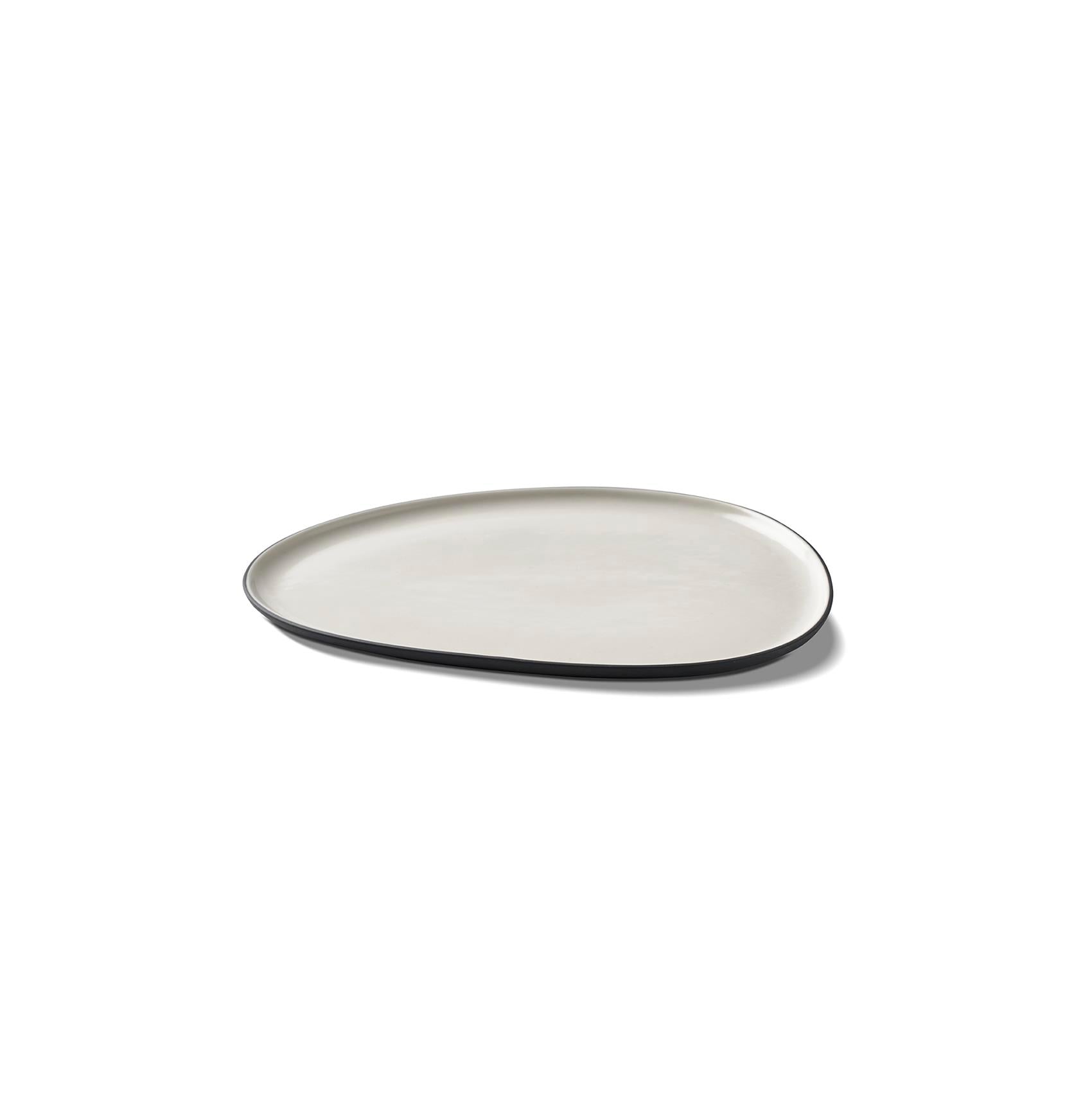 Amorf Pasta Tabağı Çift Renk BLACK&IVORY