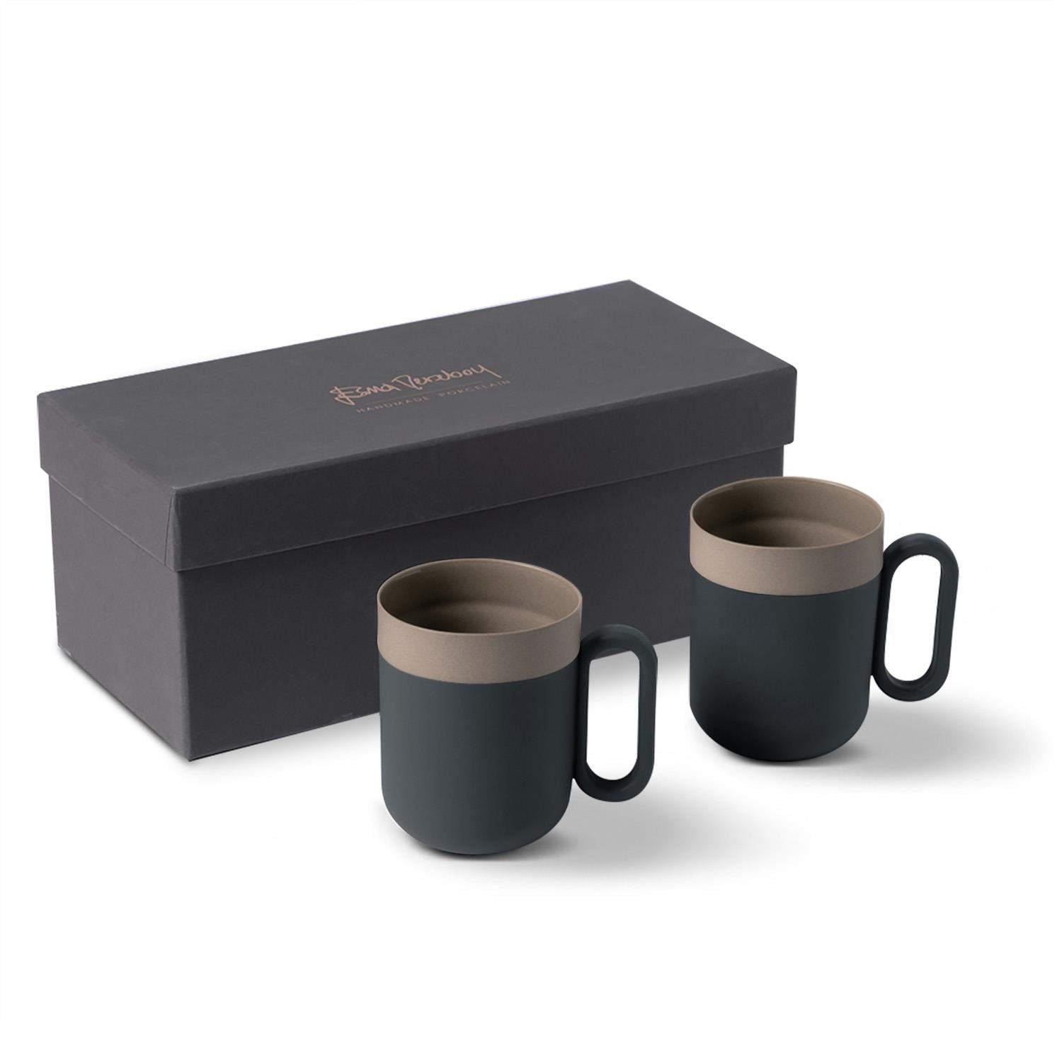Capsule Small Mug Set Of 2 Black & Rock