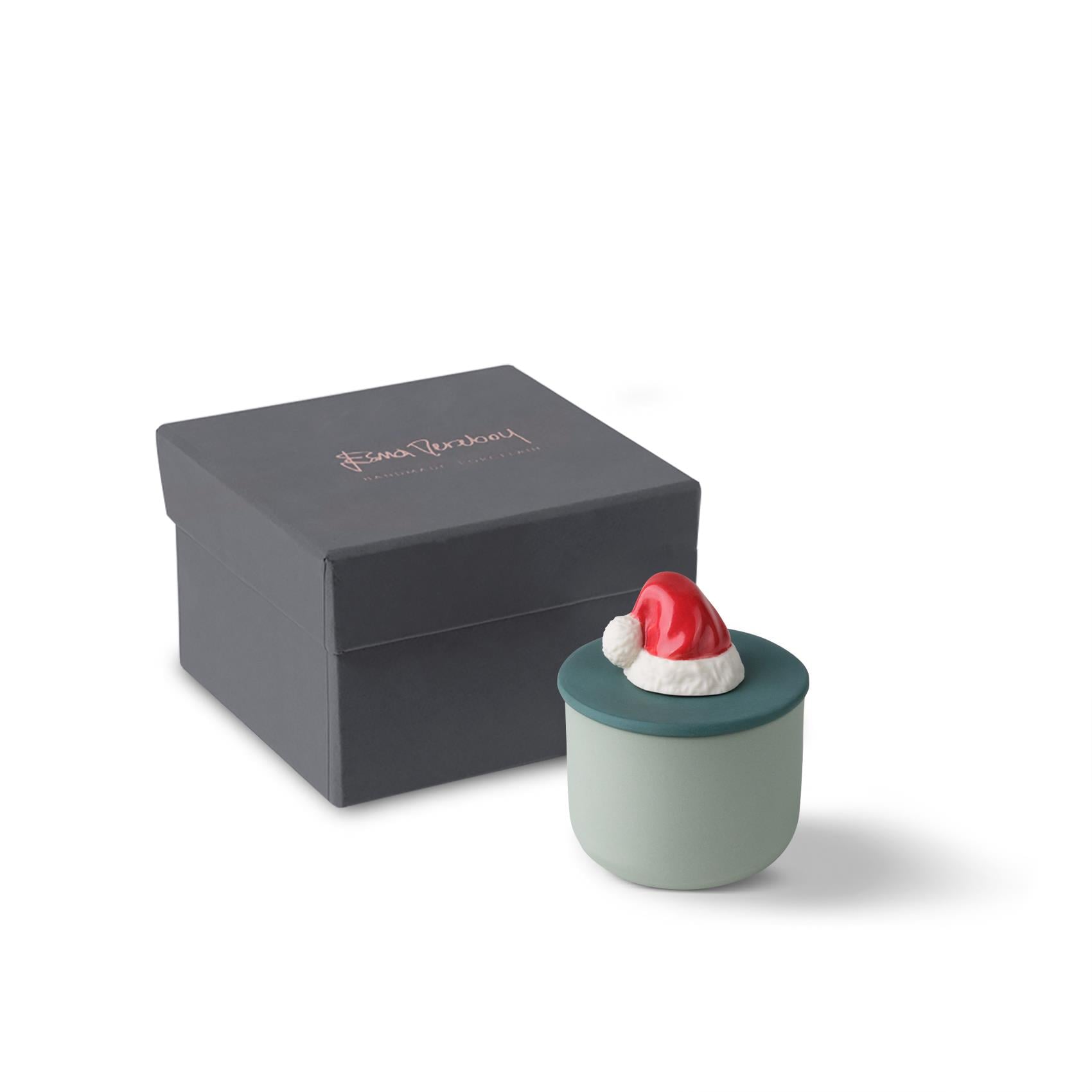 Capsule Yılbaşı Şapka Figürlü Kapaklı Küçük Boy Mumluk Nil-Amazon