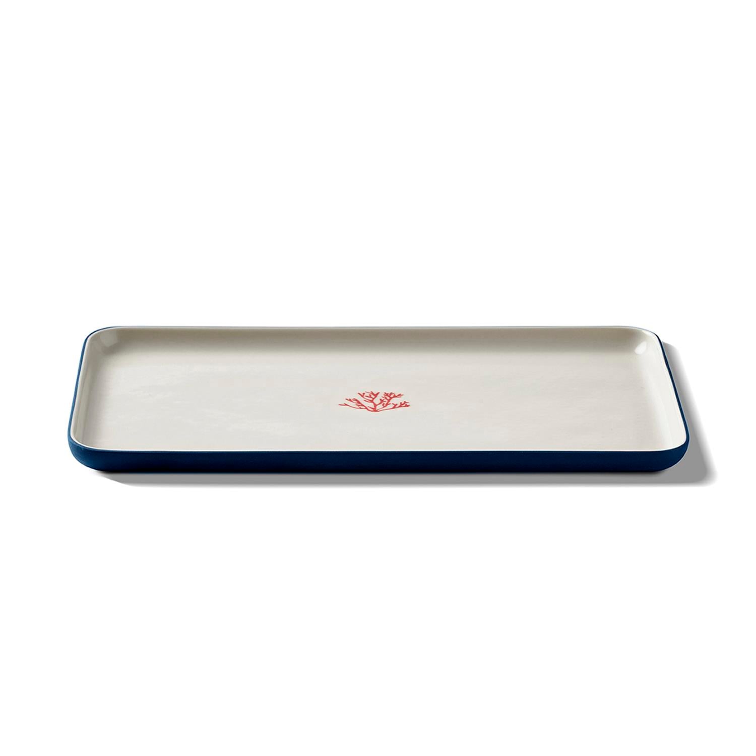 Rectangle Large Serving Plate Red Coral