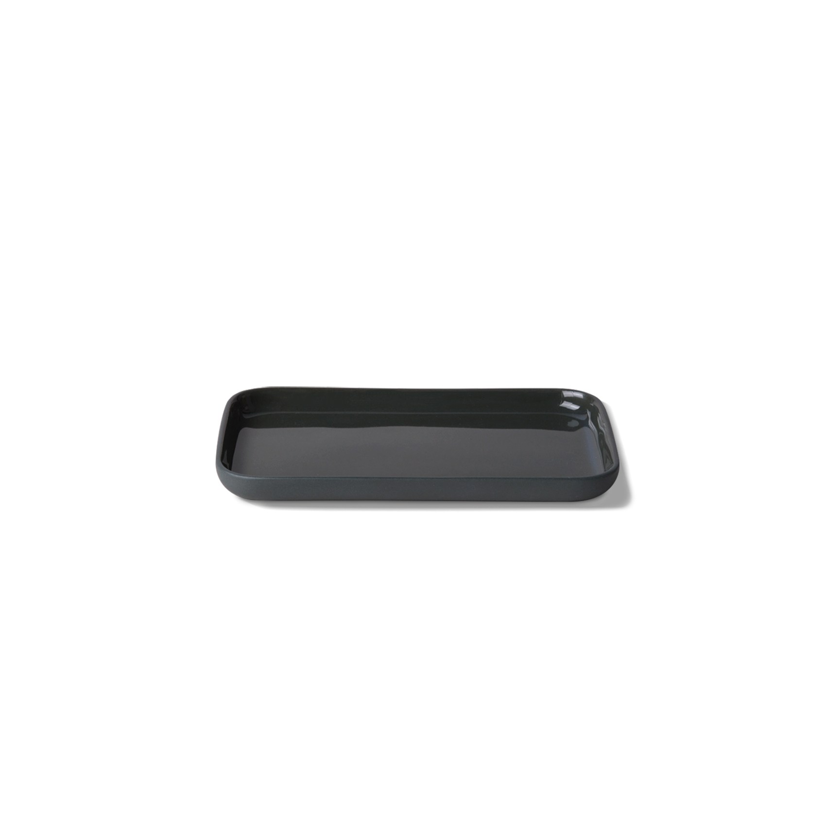 Rectangle Mini Serving Plate Single Colour 8,5 cm Black