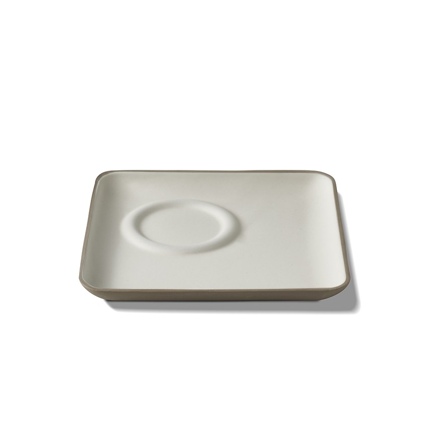 ALPHANUM Espresso Saucer – Double Colour Rock & Ivory