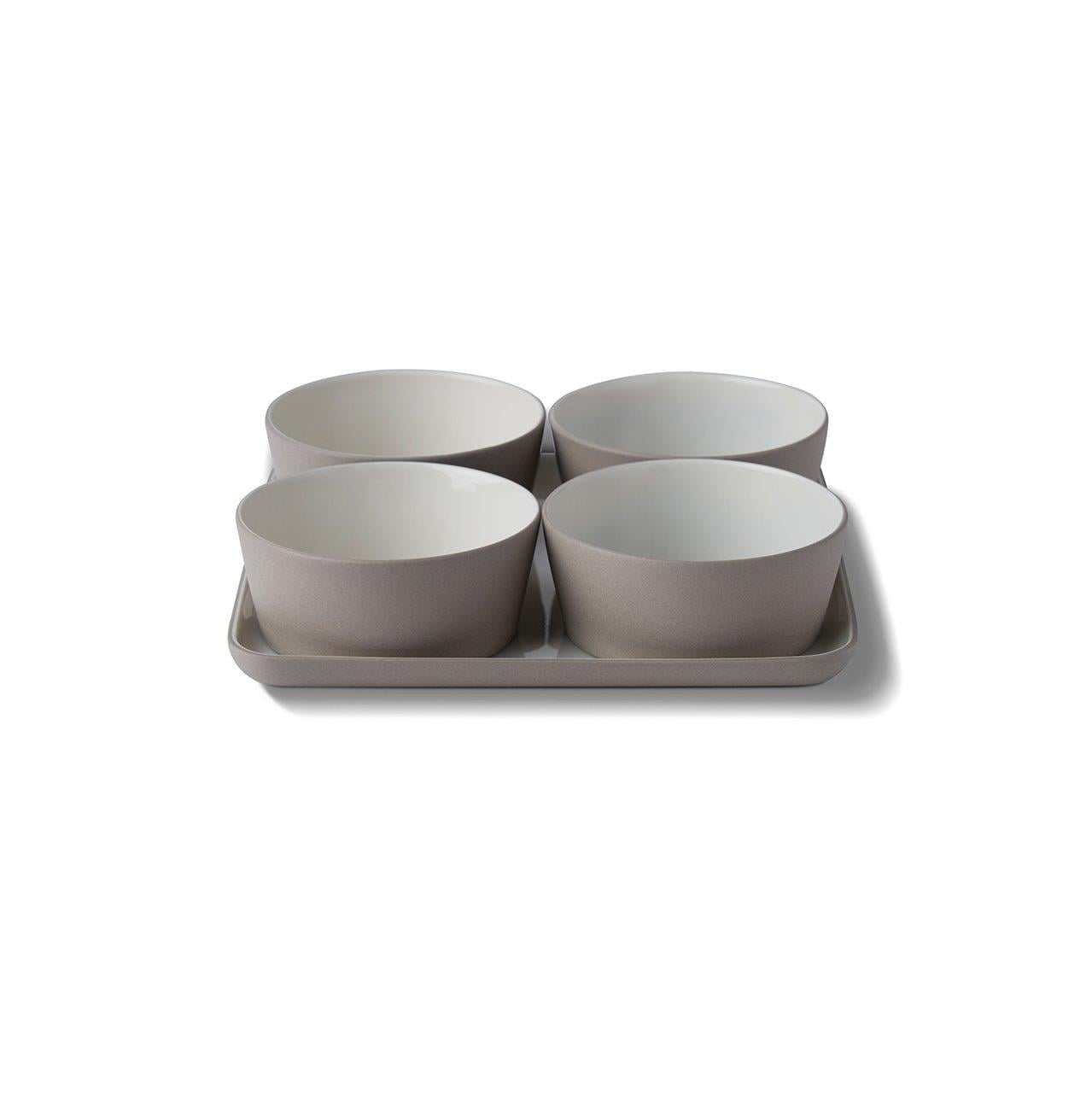 Square Large Serving Set Rock & Ivory - Rock & Ivory