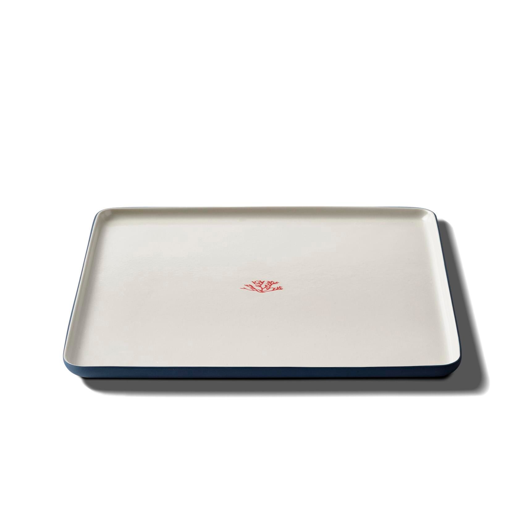 Square Servıng Plate Red Coral