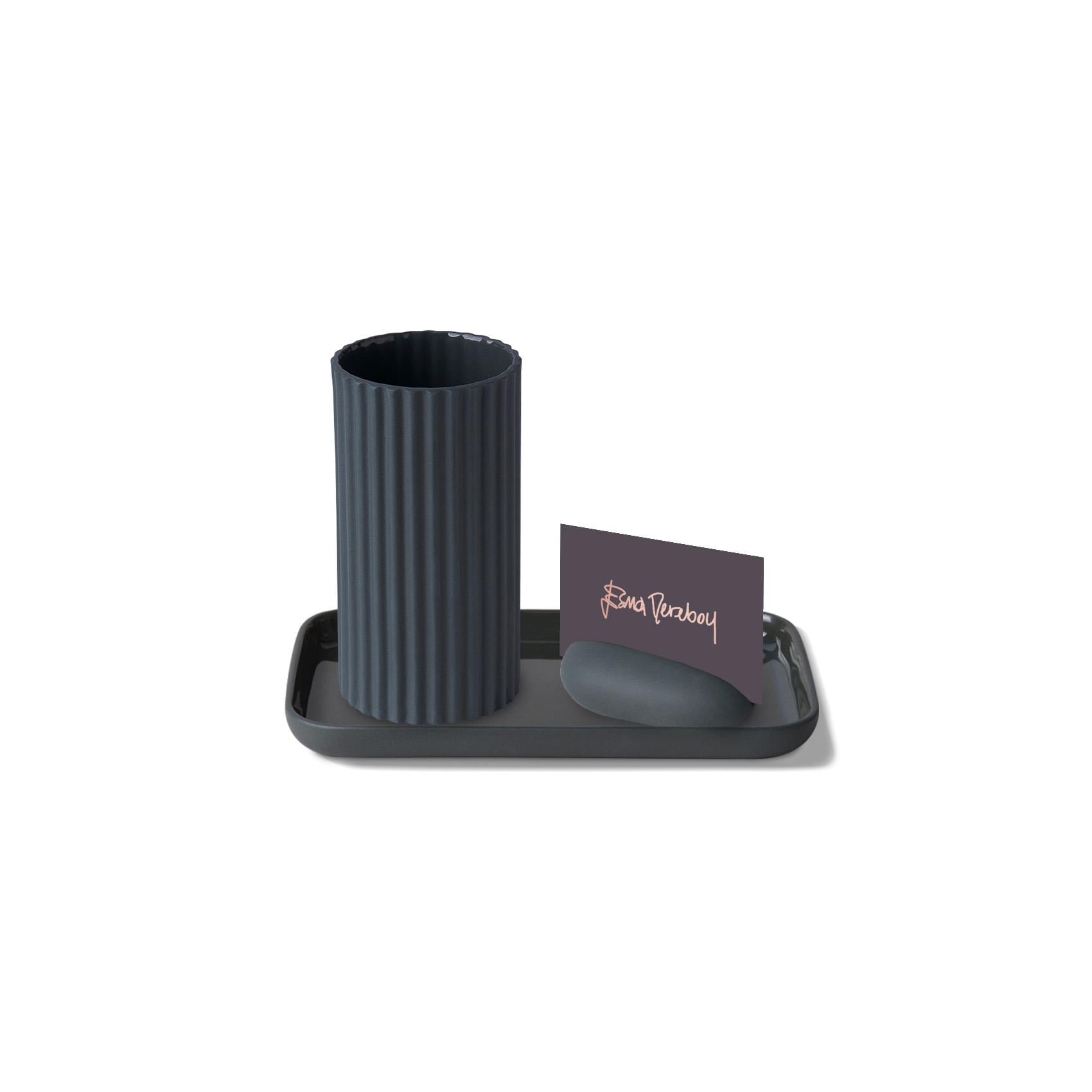 Corinth Pen and Card Holder Set Black 