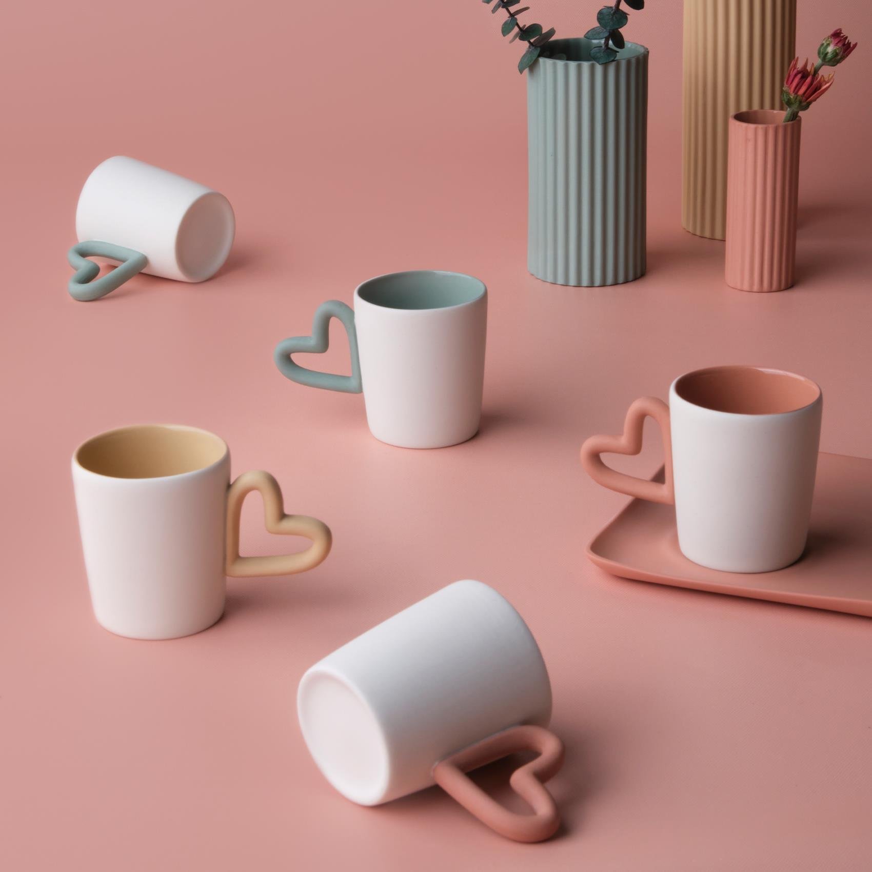 Love Harmony 2'li Kahve Fincan Takımı Fildişi&Nil - Esma Dereboy