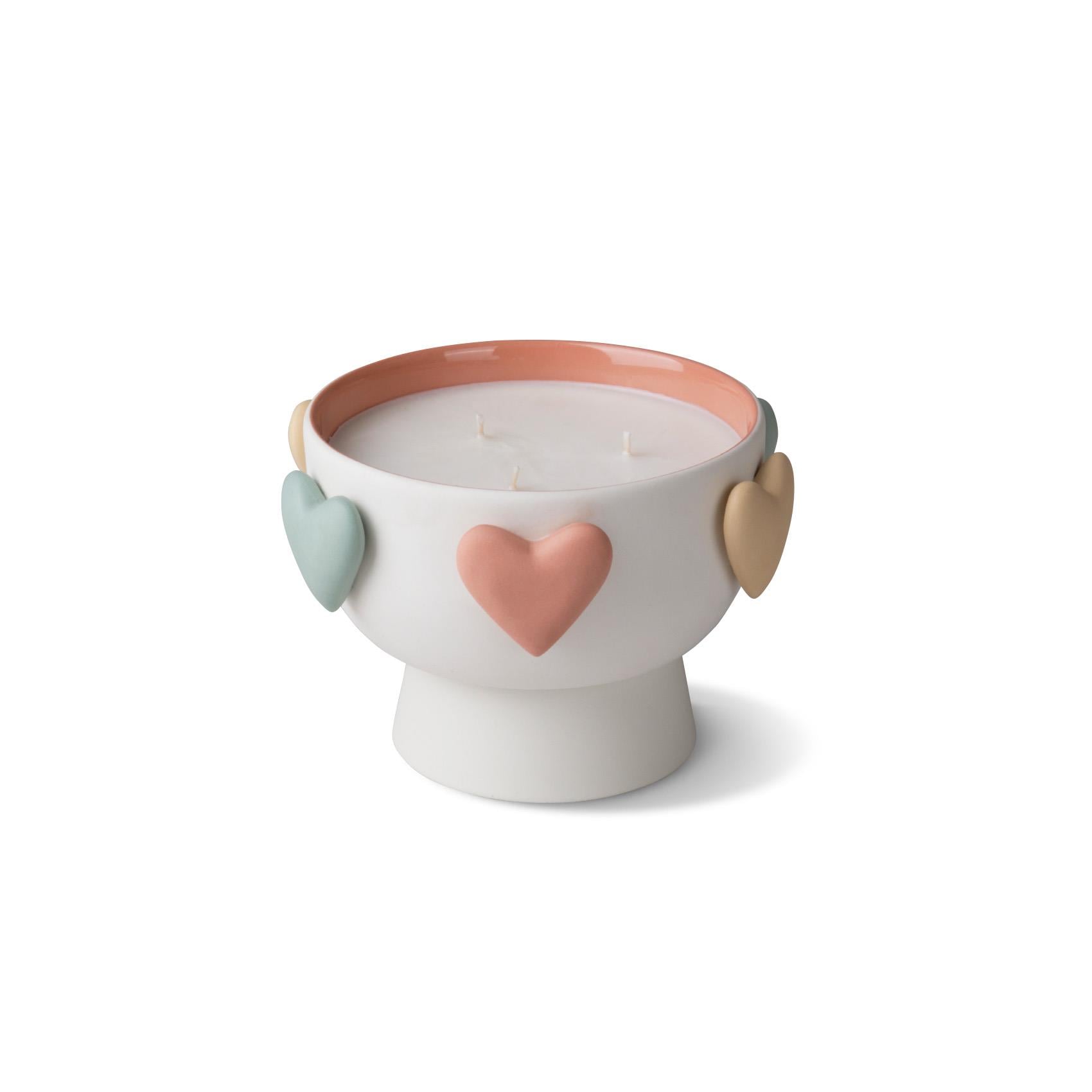 Love Harmony Deep Candle Ivory-Ivory&Coral