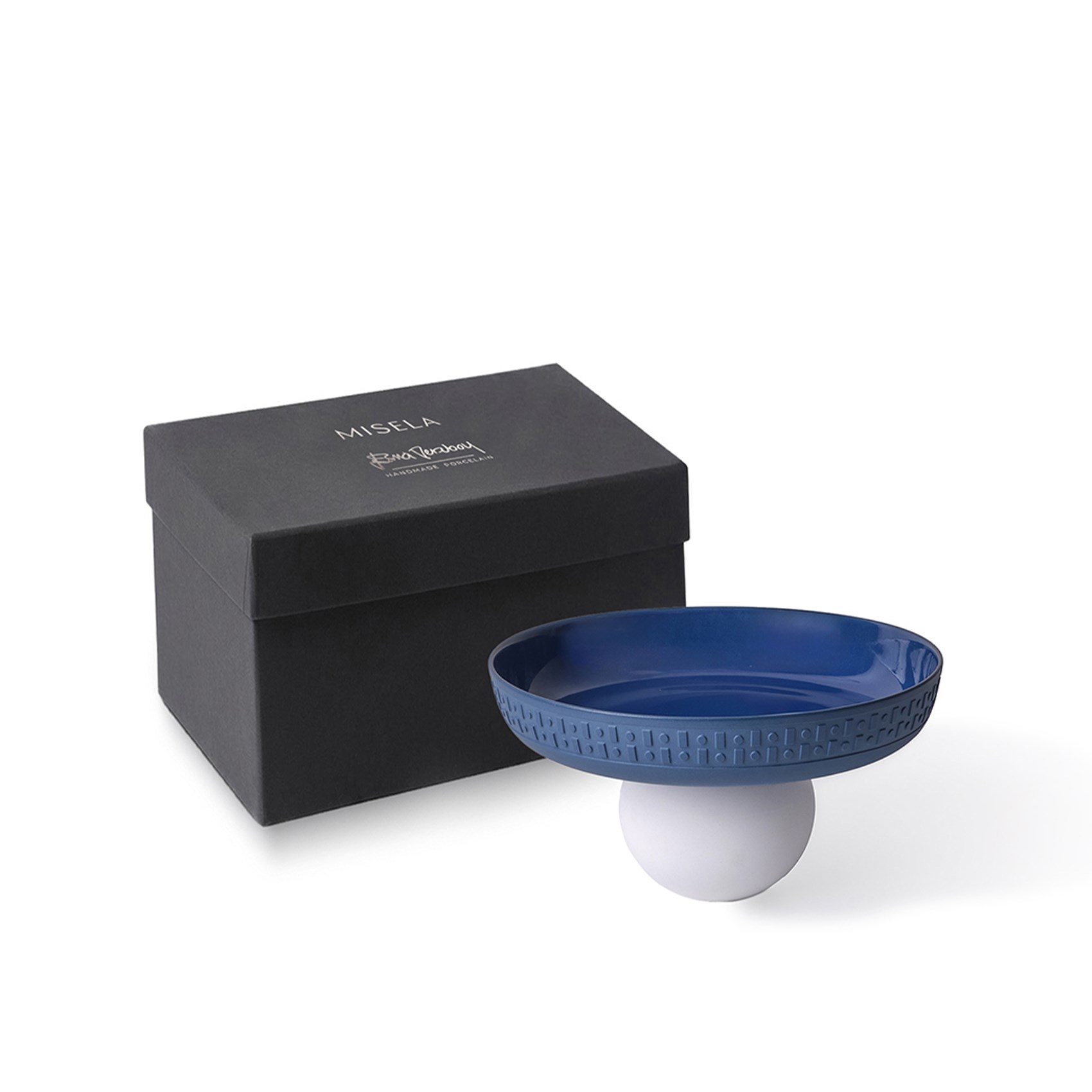 Misela Los Angeles Pattern Elevated Capsule Serving Bowl Small White - Ocean 
