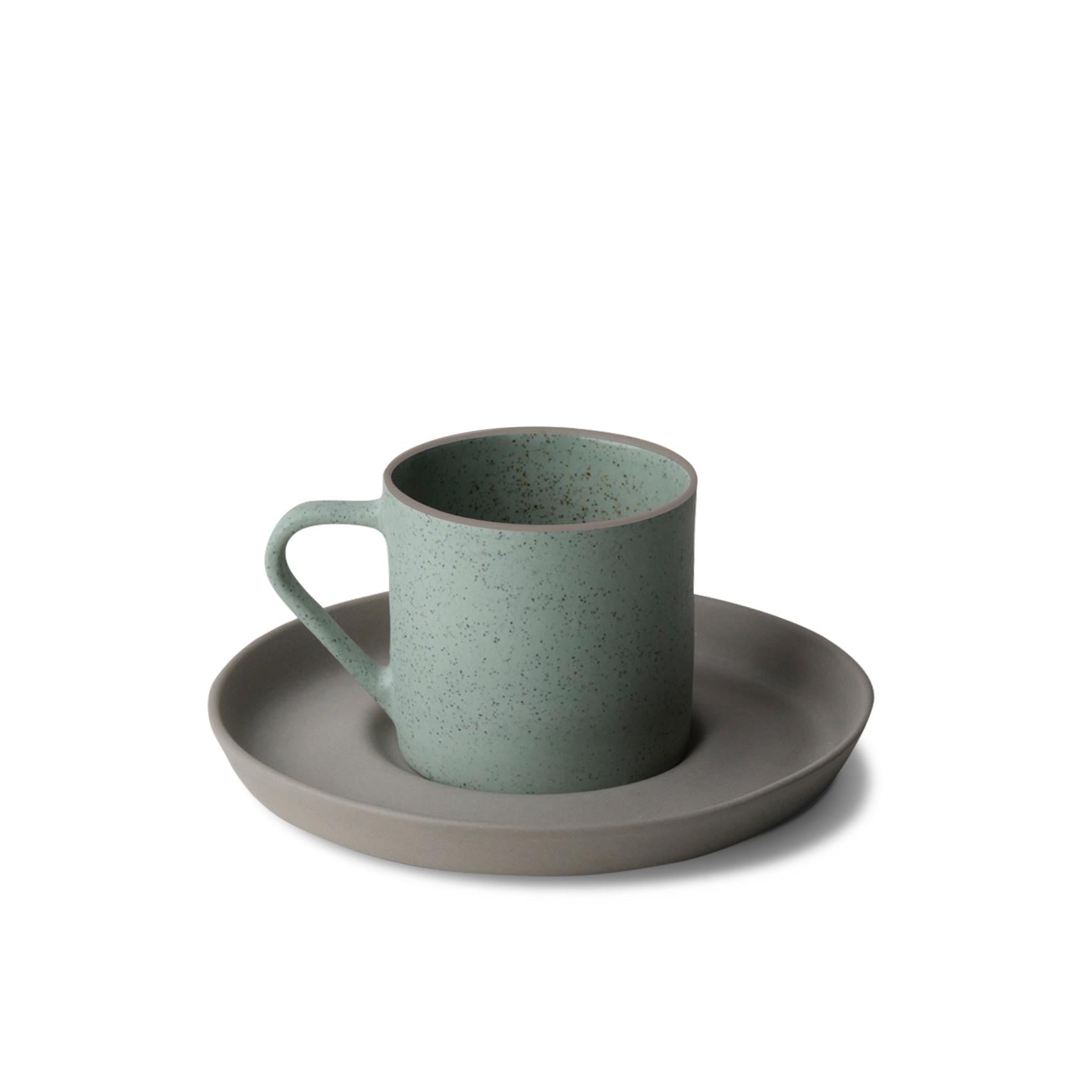 Nest Glitter Tabaklı Kahve Fincanı 90 ml Taş-Pırıltılı Nil