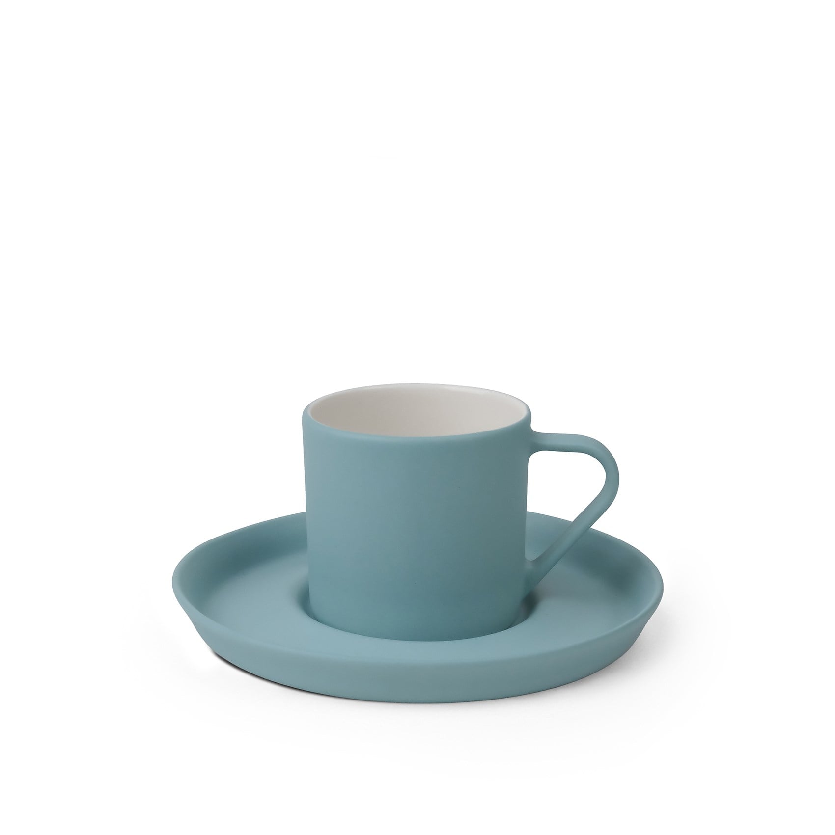 Nest Espresso Cup with Saucer Aqua - Aqua & Ivory 90 ml 