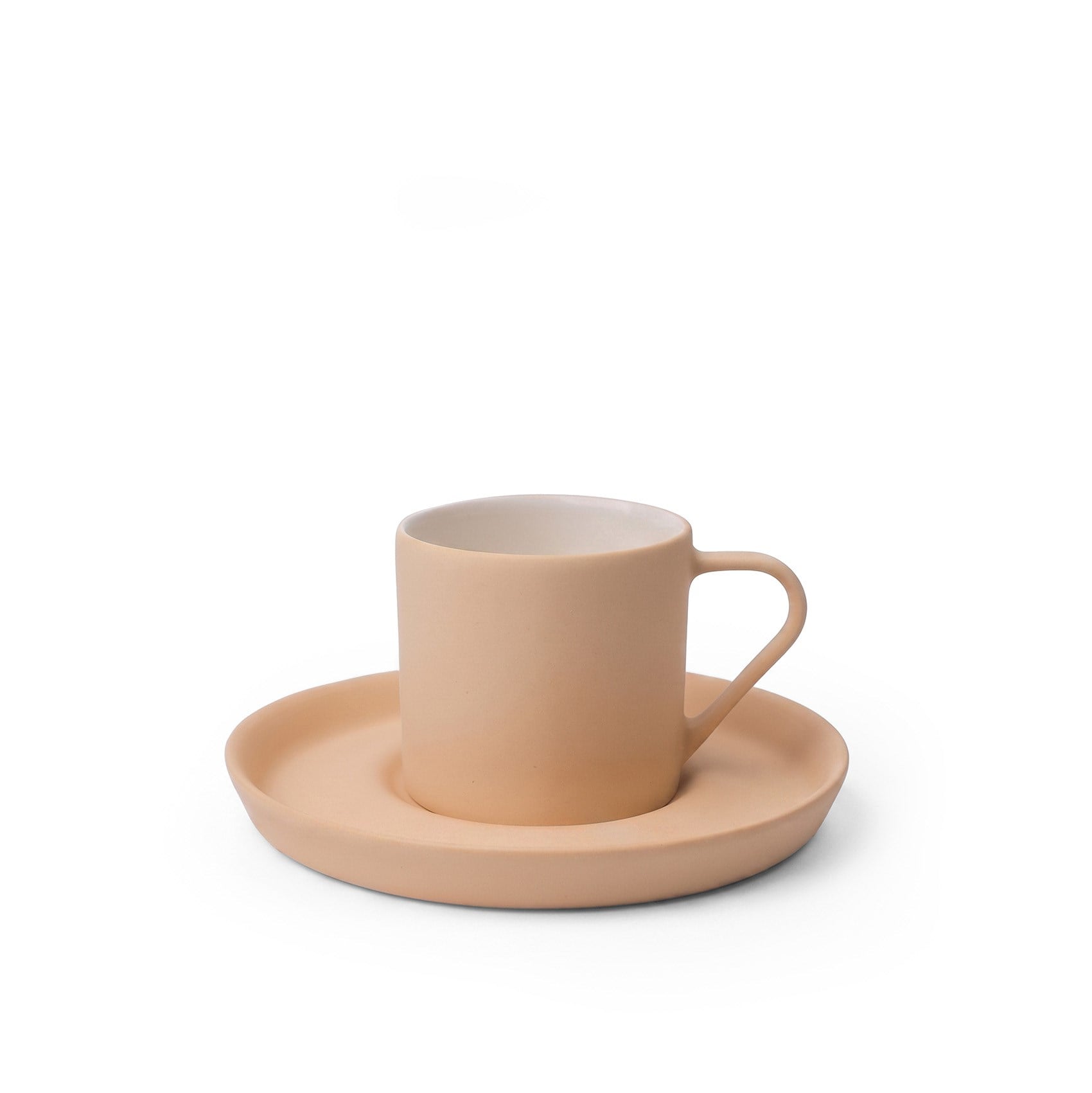 Nest Tabaklı Kahve Fincanı 90 ml Saman-Saman&Fildişi