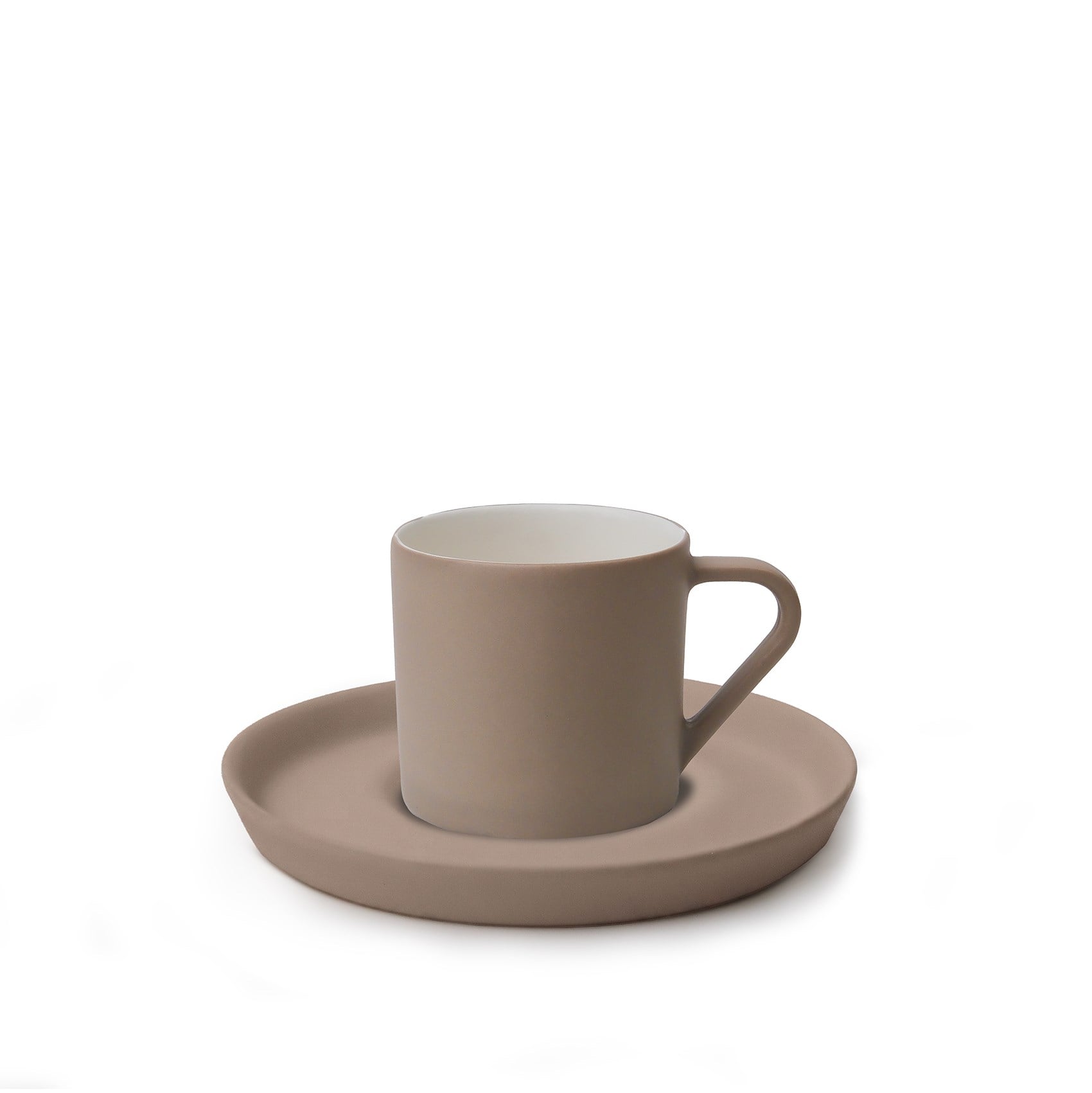 Nest Tabaklı Kahve Fincanı 90 ml Taş-Taş&Fildişi