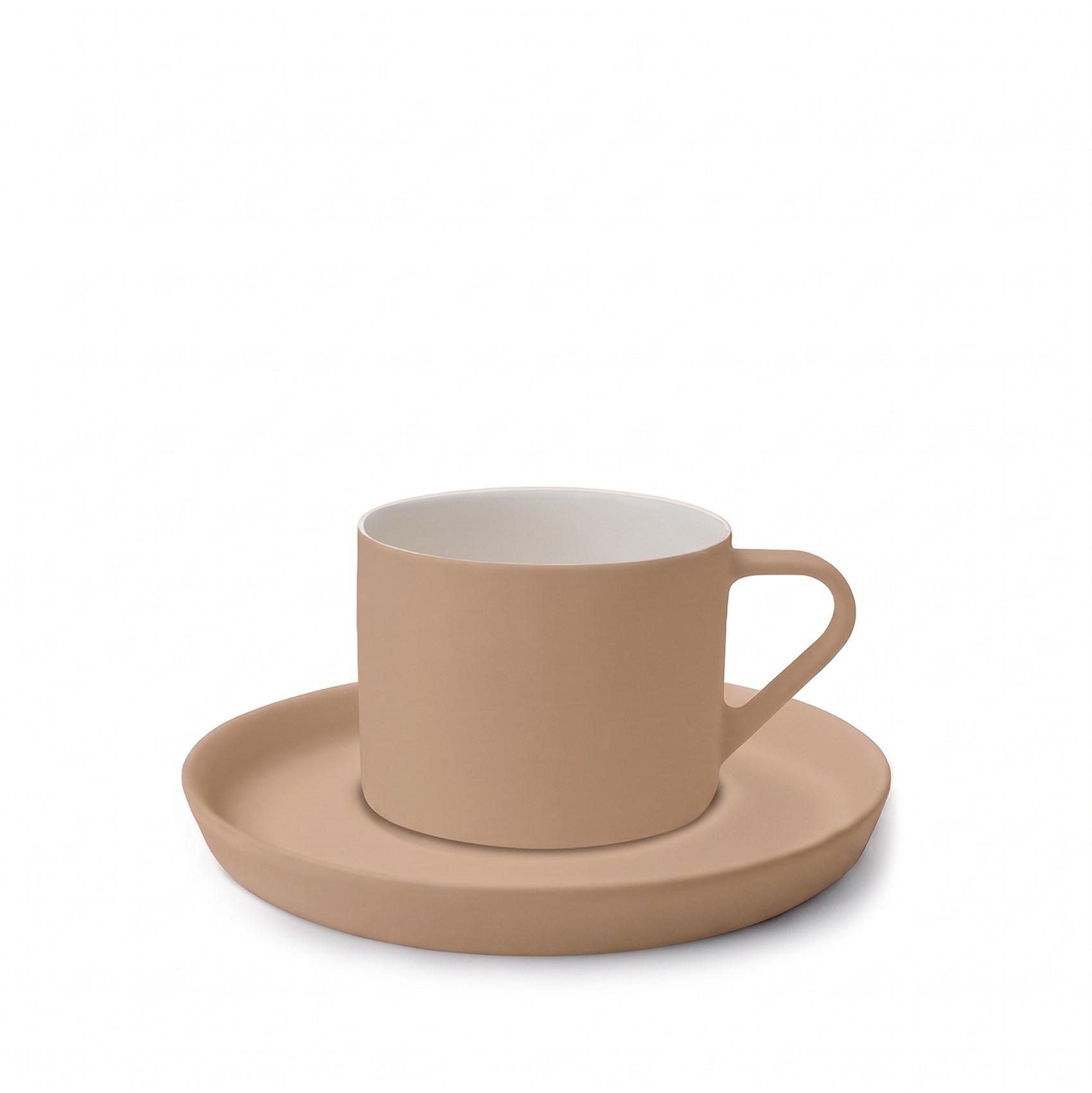 Nest Tabaklı Kahve/Çay Fincanı 180 ml Saman-Saman&Fildişi