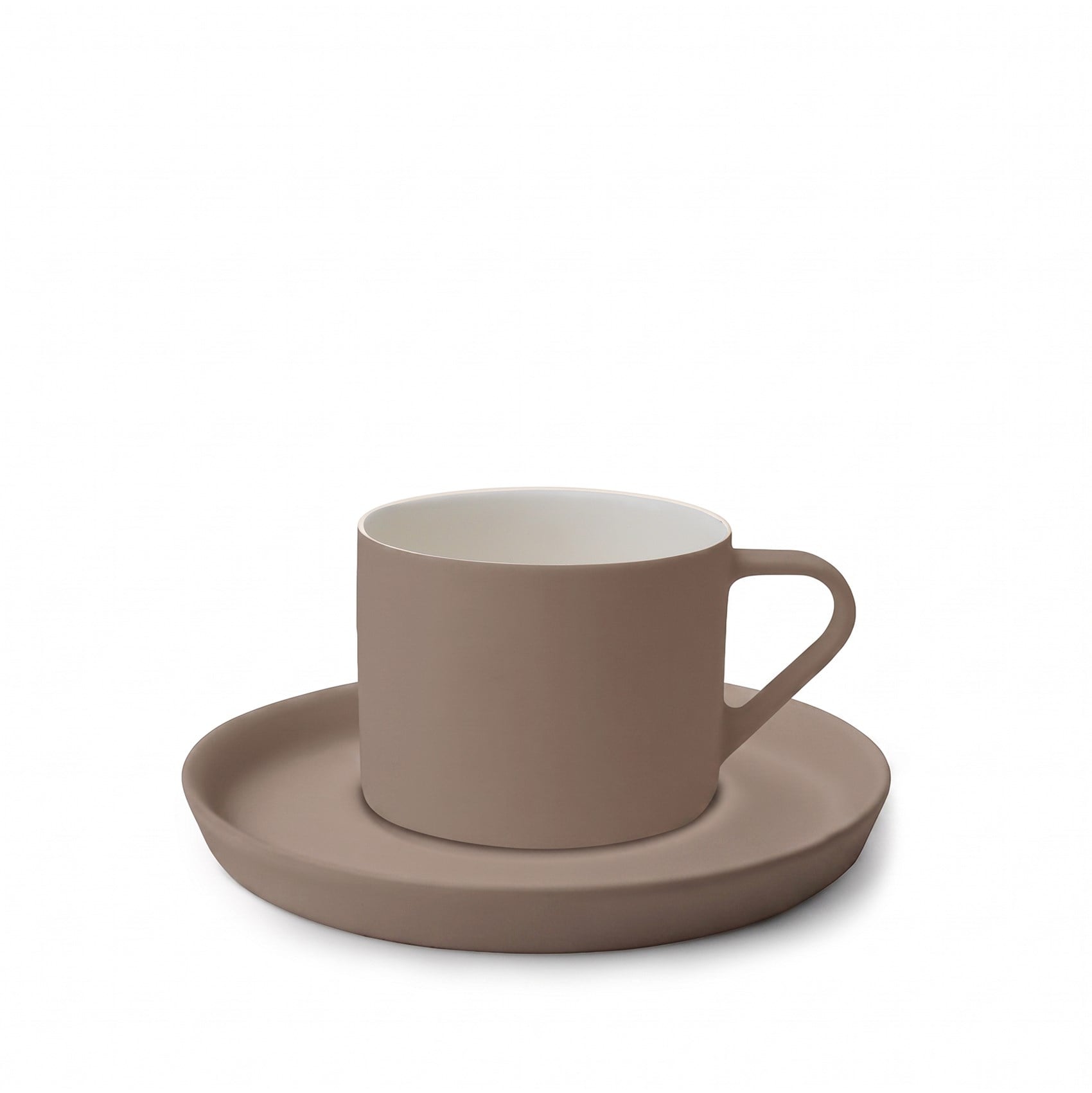 Nest Tabaklı Kahve/Çay Fincanı 180 ml Taş-Taş&Fildişi