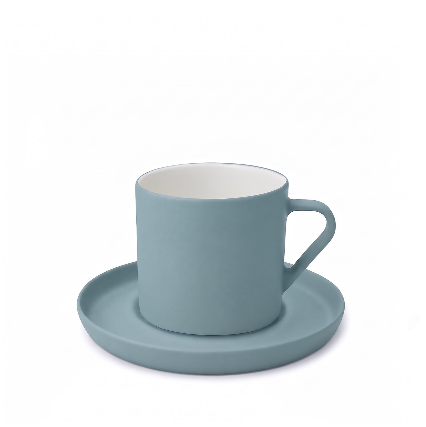 Nest Tabaklı Kahve/Çay Fincanı 250 ml Aqua-Aqua&Fildişi