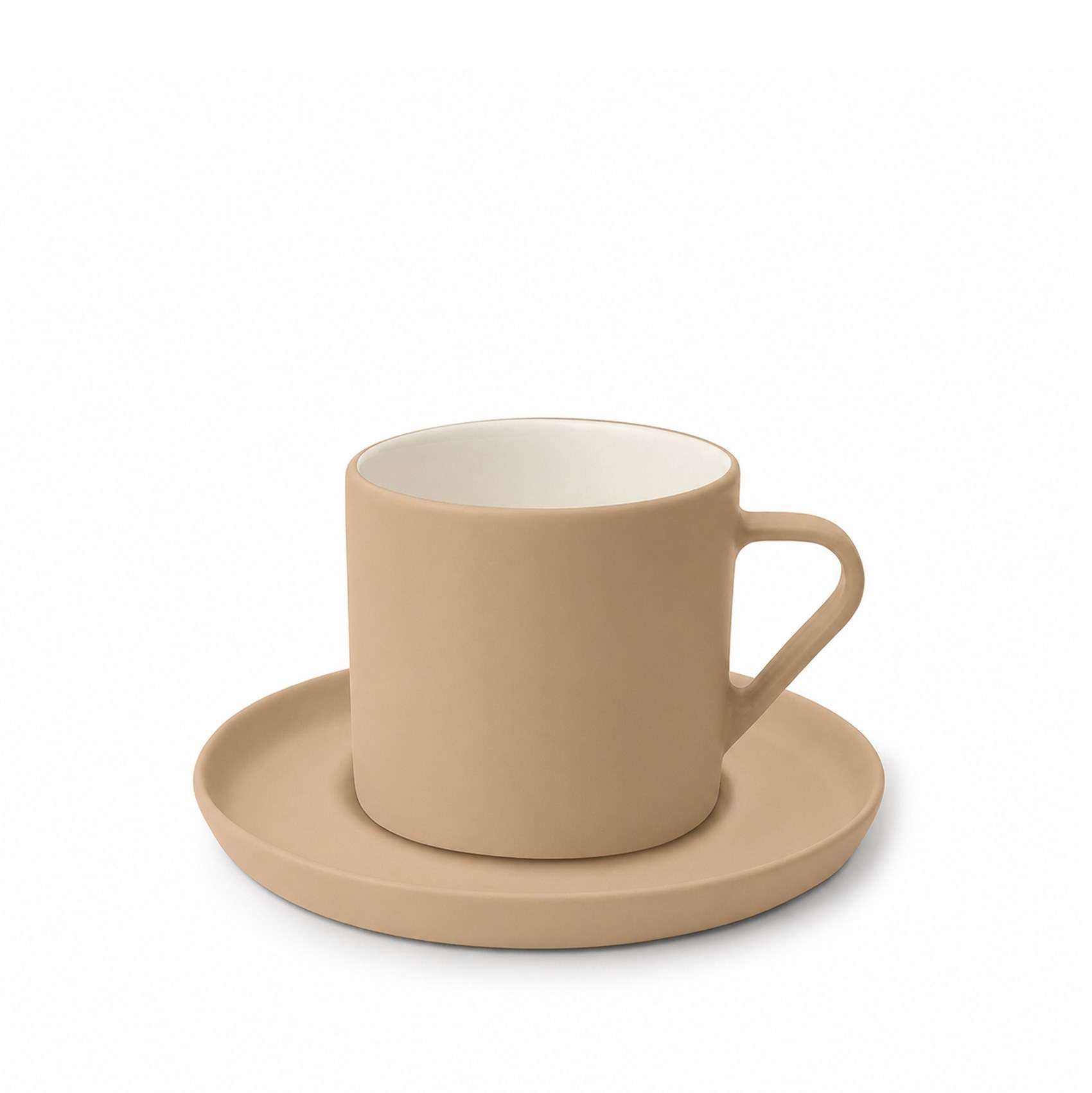 Nest Tabaklı Kahve/Çay Fincanı 250 ml Saman-Saman&Fildişi