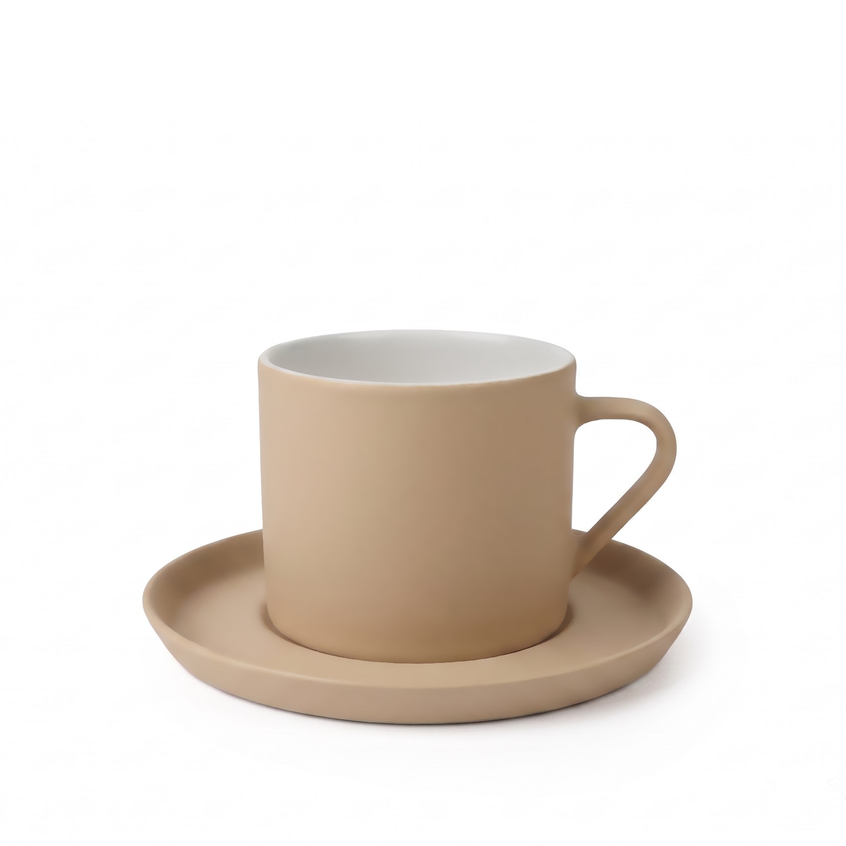 Nest Tabaklı Kahve/Çay Fincanı 250 ml Saman-Saman&Fildişi