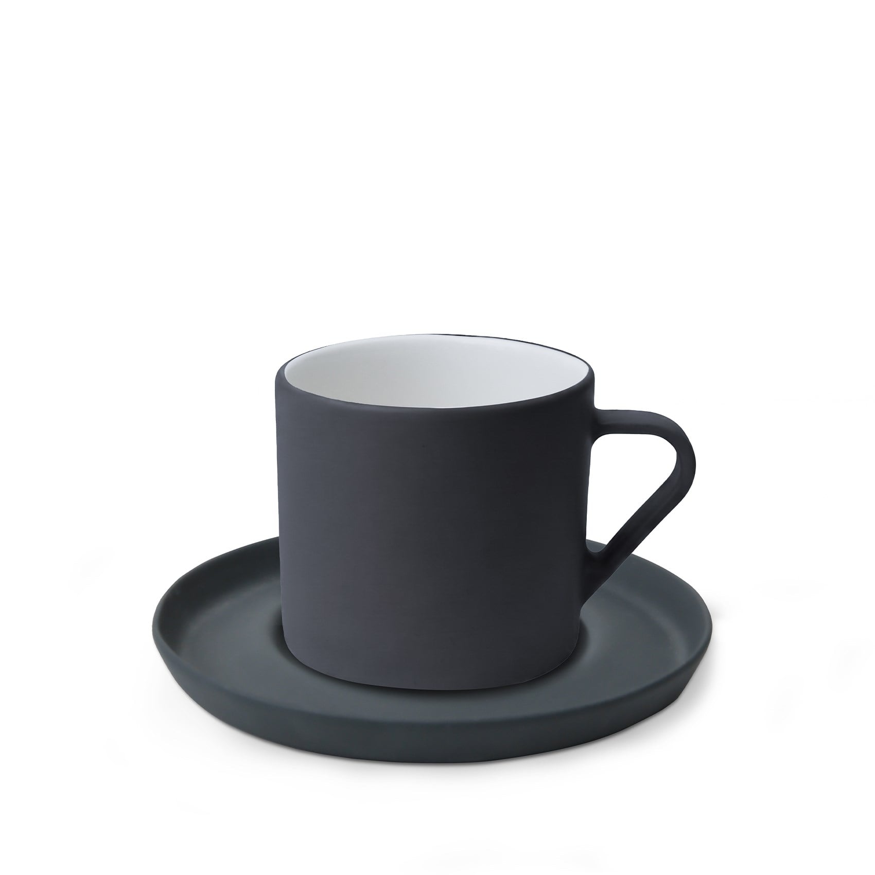 Nest Cofee/Tea Cup with Saucer Black - Black & Ivory 250 ml 