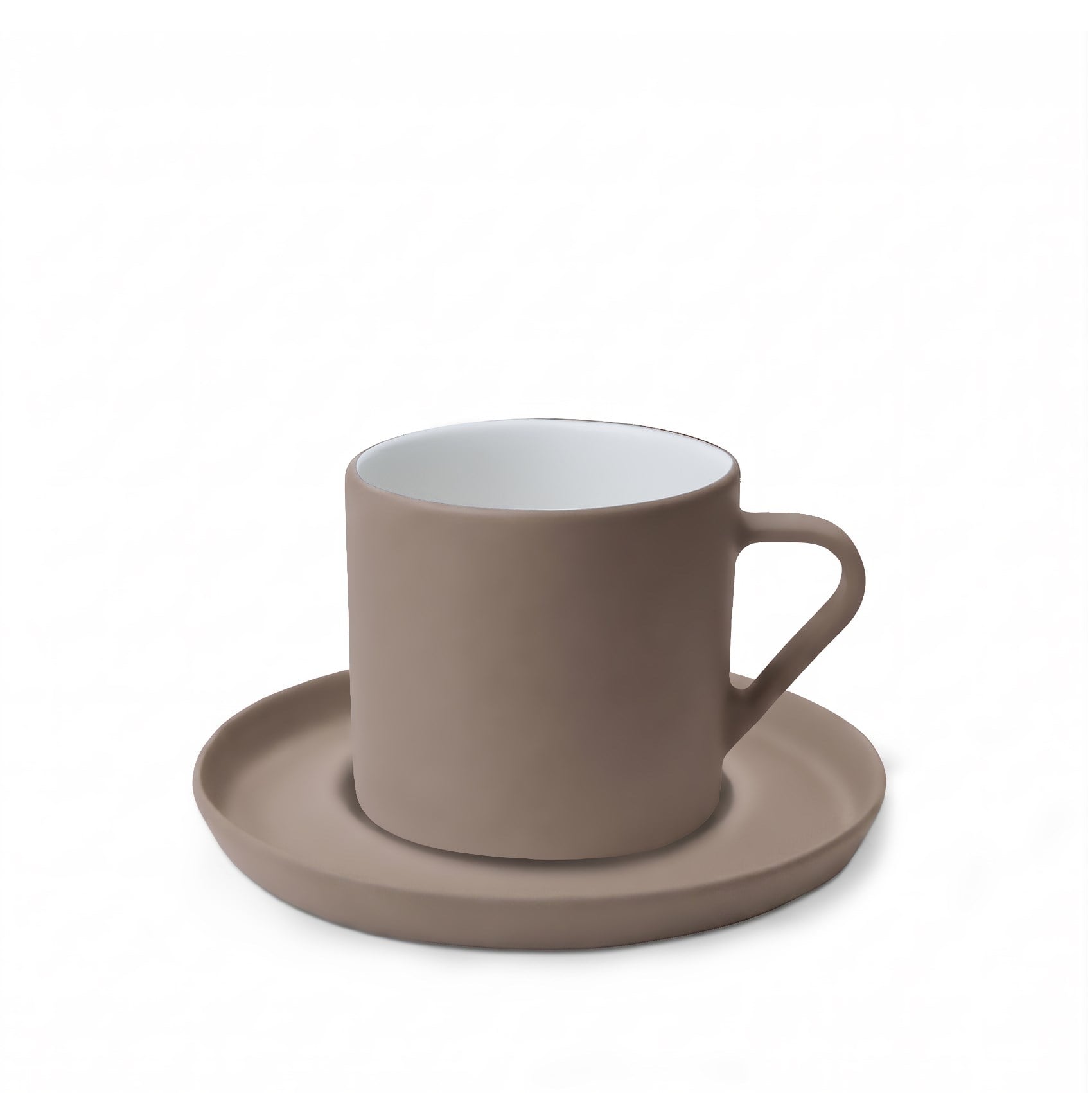 Nest Tabaklı Kahve/Çay Fincanı 250 ml Taş-Taş&Fildişi