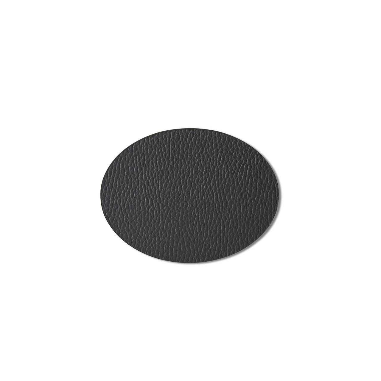 Art of Leather Oval-Shaped Glass Mat Set of 4 Black 