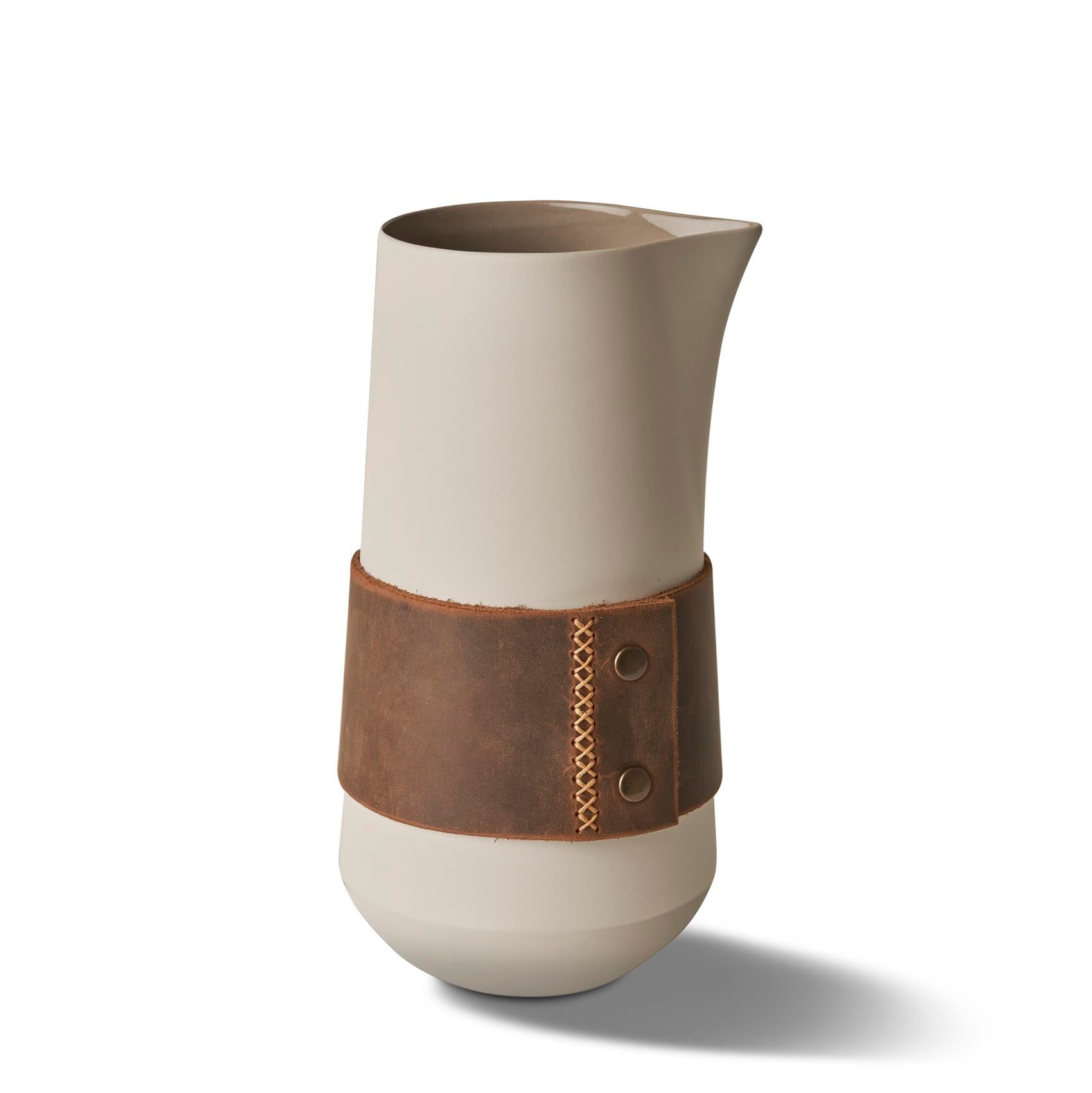 Touch Of Leather Jug Ivory & Rock
