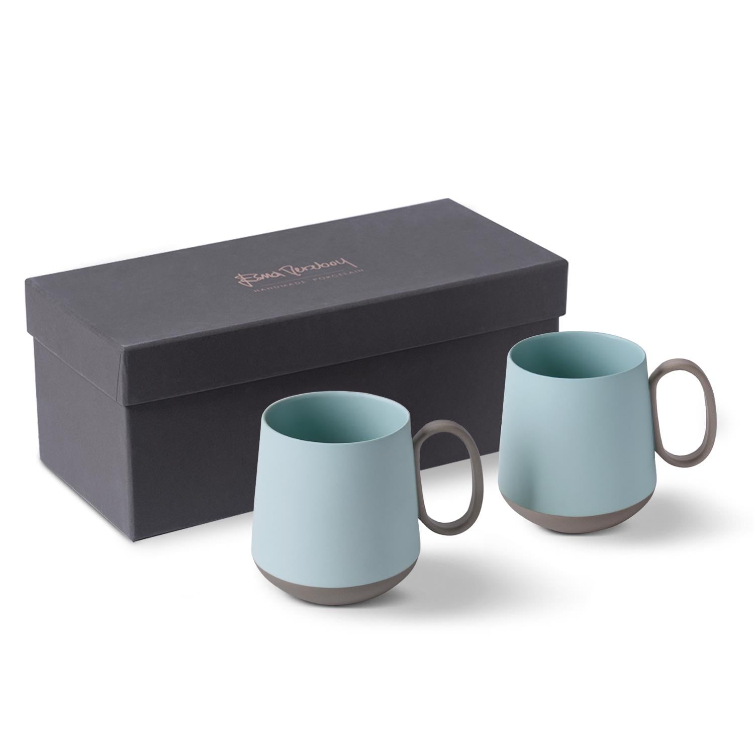 Tube Mug Set Of 2 Rock & Aqua