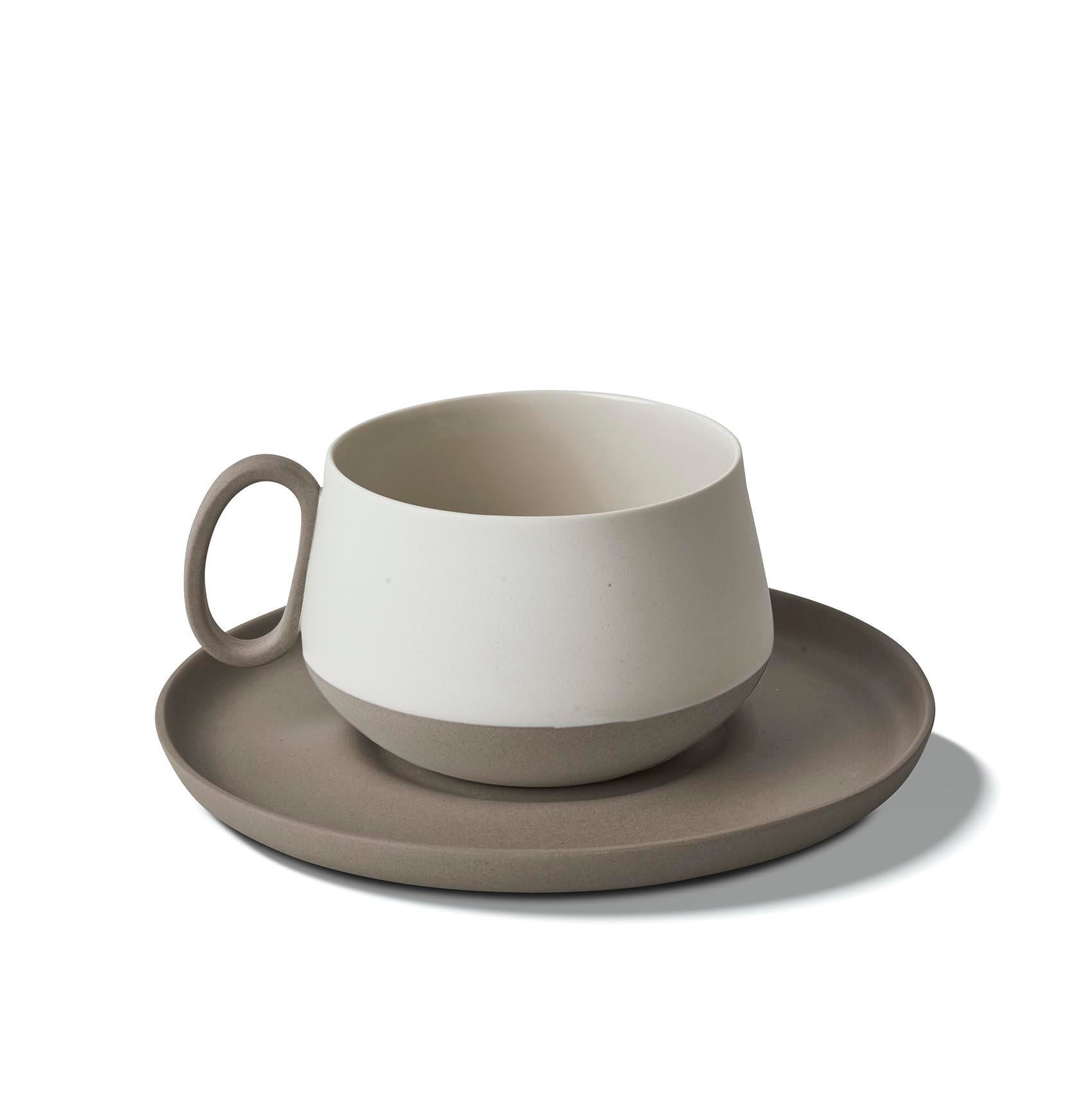 Tube Tea Cup Wıth Saucer Rock - Rock & Ivory