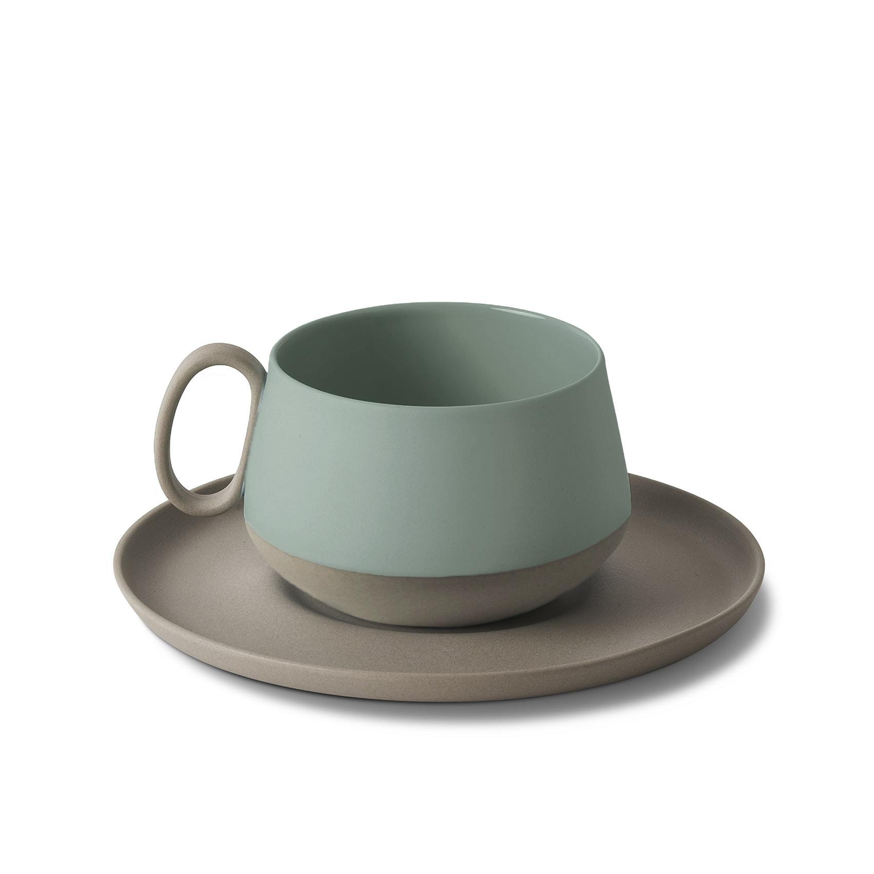 Tube Tea Cup Wıth Saucer Rock - Rock & Nıle
