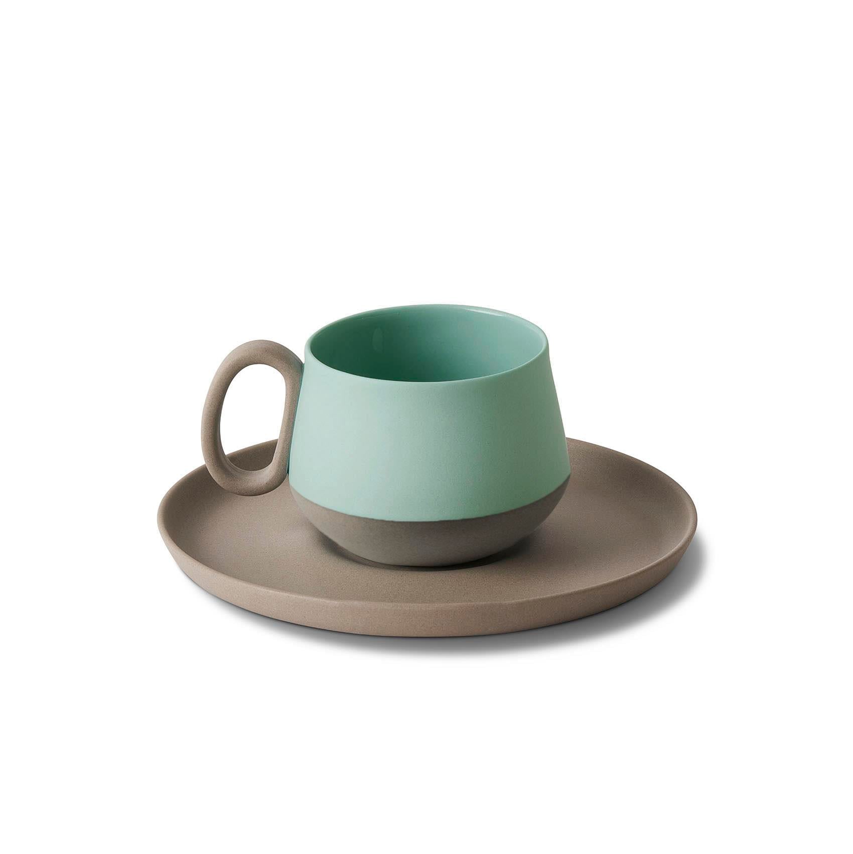 Tube Espresso Cup Wıth Saucer Rock - Rock & Nıle