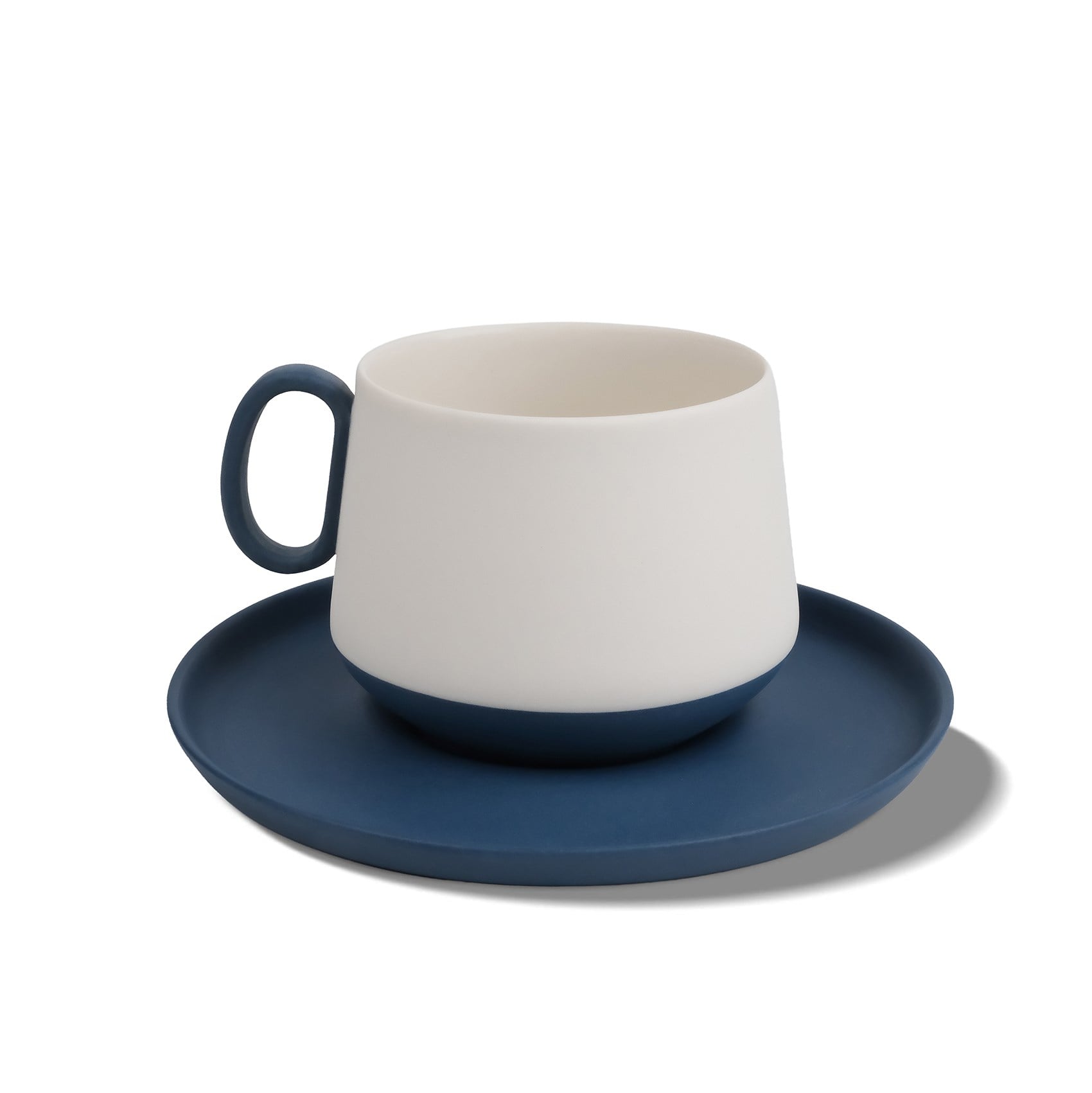 Tube Coffee/Tea Cup with Saucer Ocean - Ocean & Ivory 250 ml 