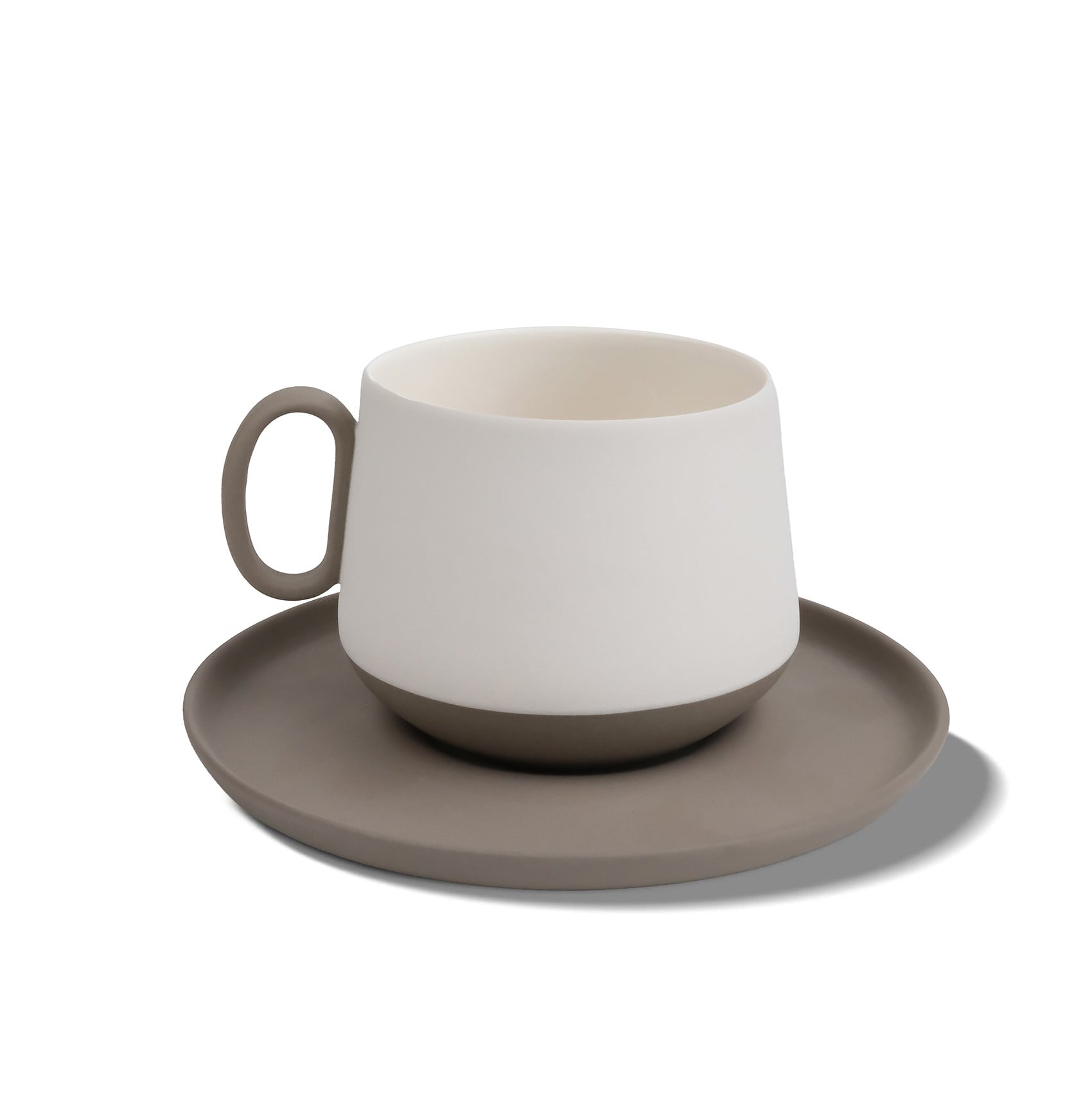 Tube Coffee/Tea Cup with Saucer Rock - Rock & Ivory 250 ml 
