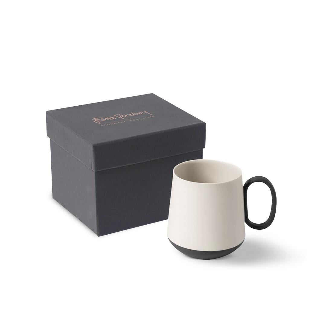 Tube Mug Black & Ivory