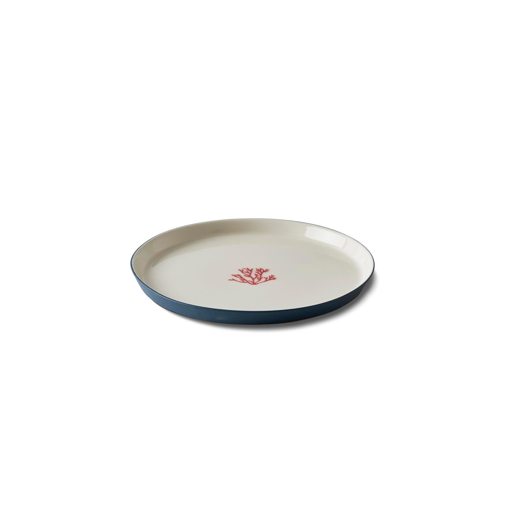 Round Dessert Plate Red Coral