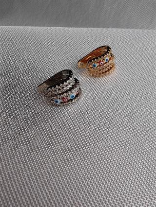 Beş Sıra Gold Nazarlık Earcuff