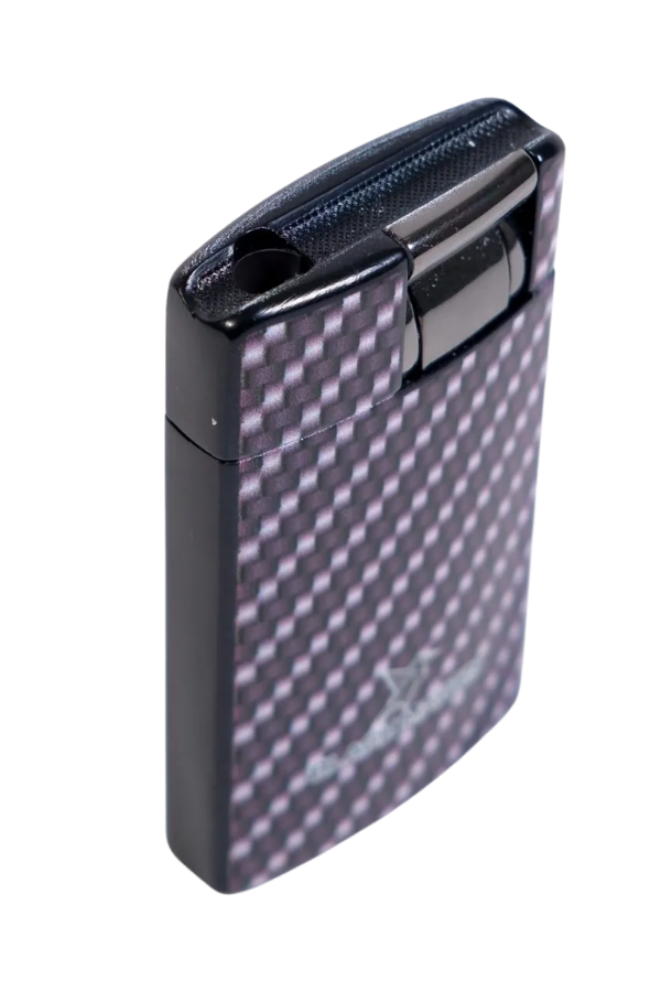Black Martin Tek Torch Pürmüz Karbon Desenli Siyah Puro Çakmağı