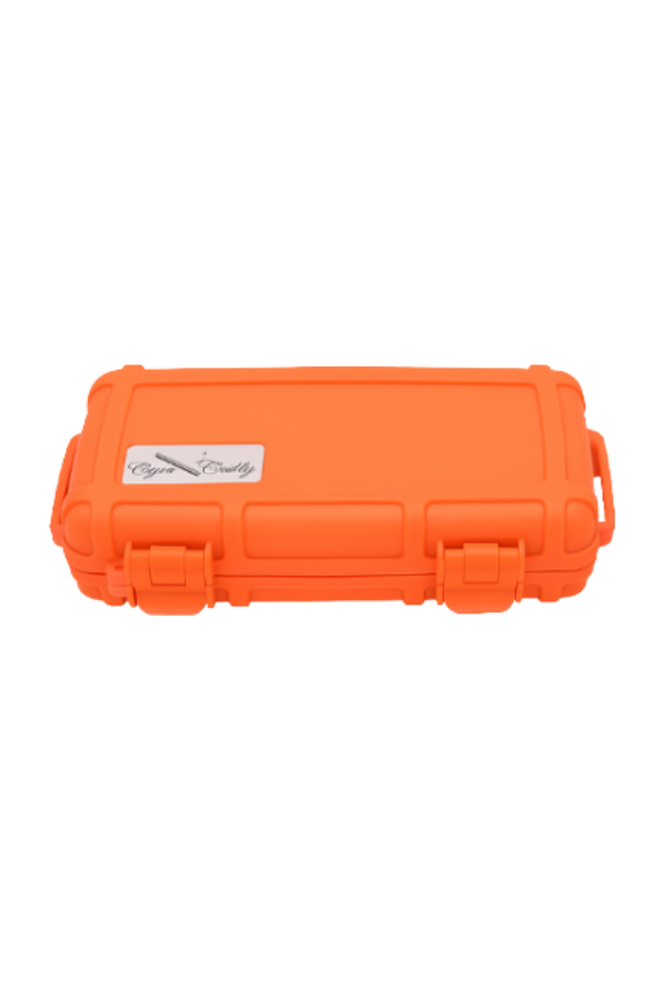 Cigar Caddy 5 Orange Travel Humidor Puro Kutusu
