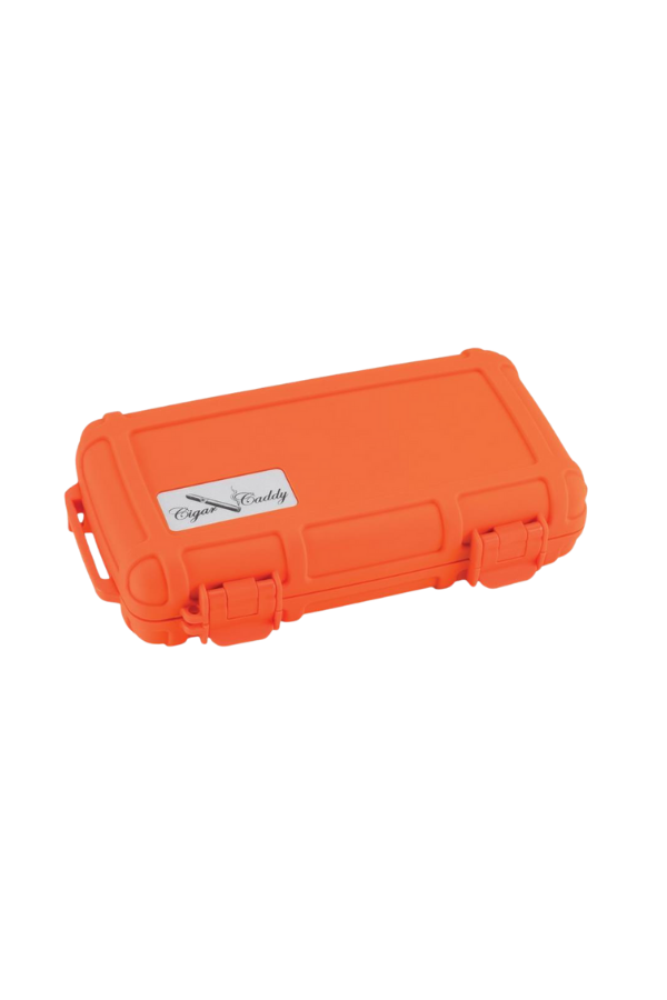 Cigar Caddy 5 Orange Travel Humidor Puro Kutusu