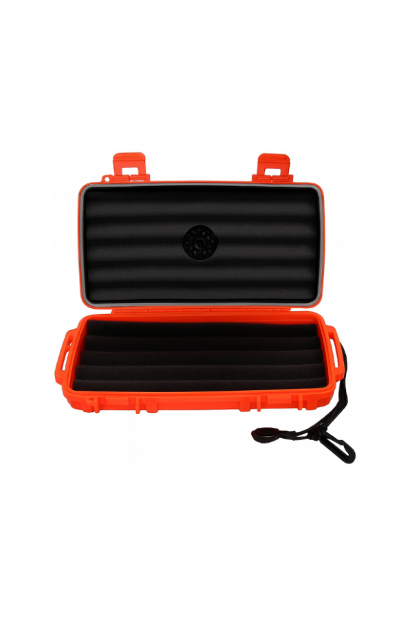 Cigar Caddy 5 Orange Travel Humidor Puro Kutusu